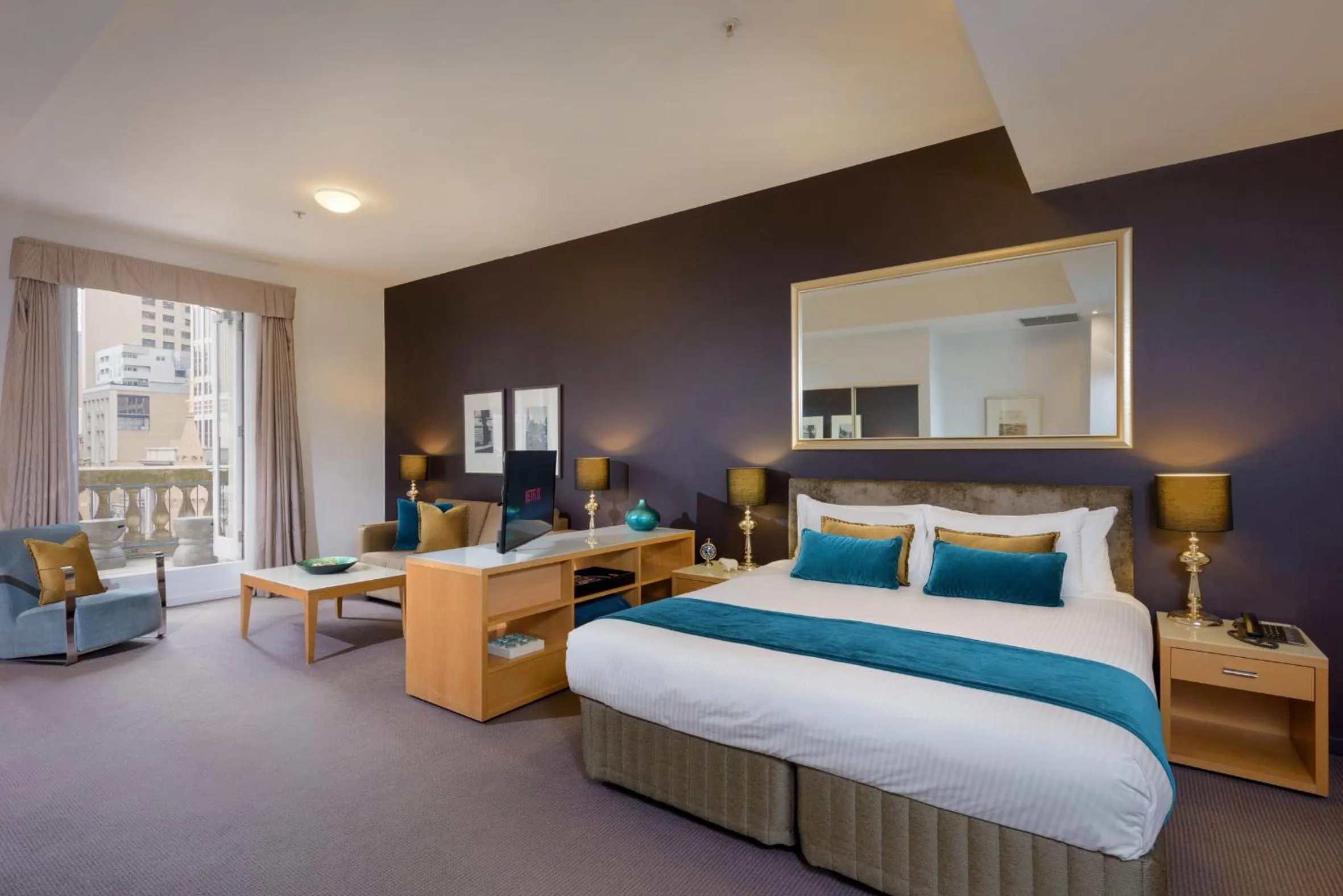 Photo of the whole room, Bed in Treasury on Collins Melbourne