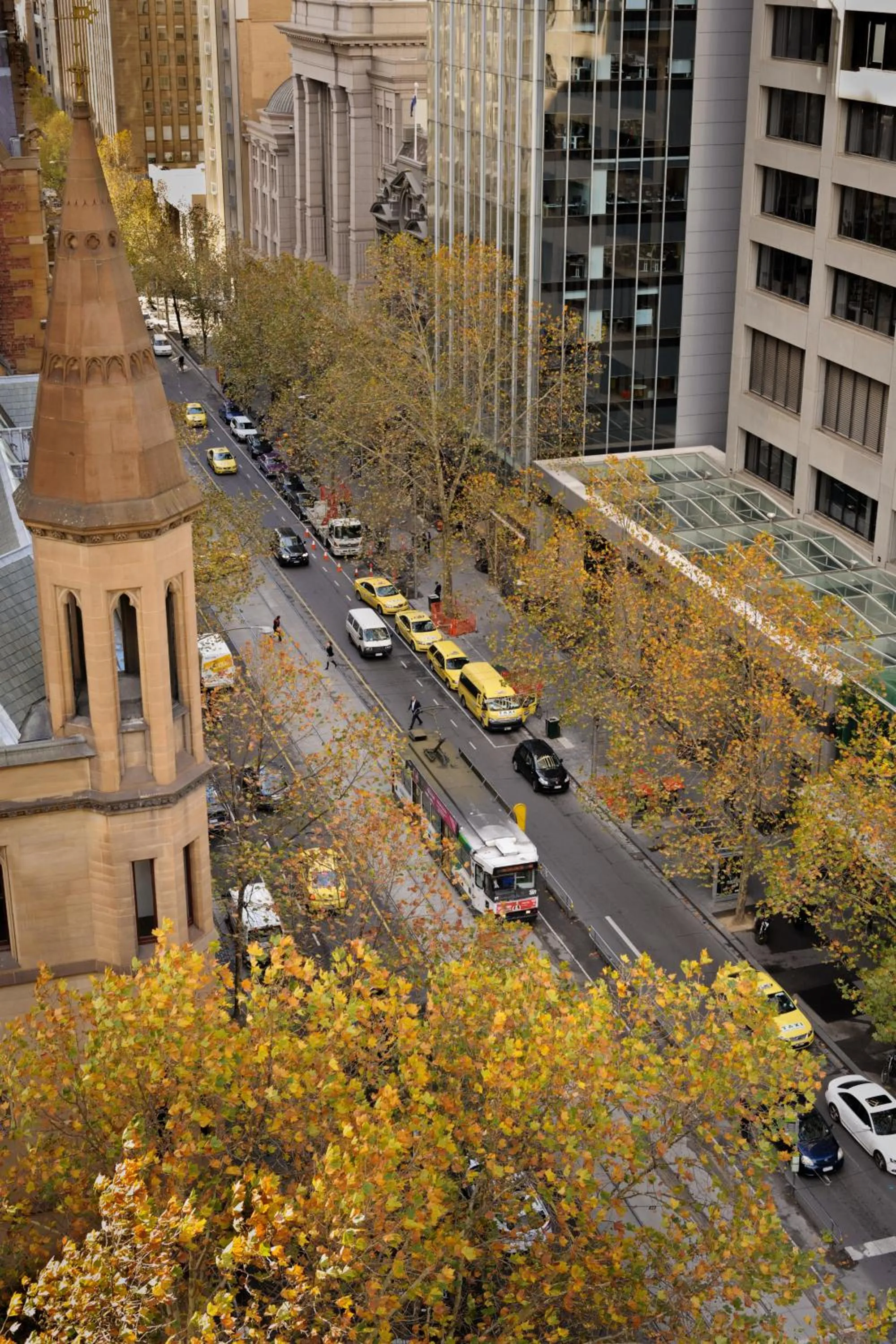 Street view in Treasury on Collins Melbourne