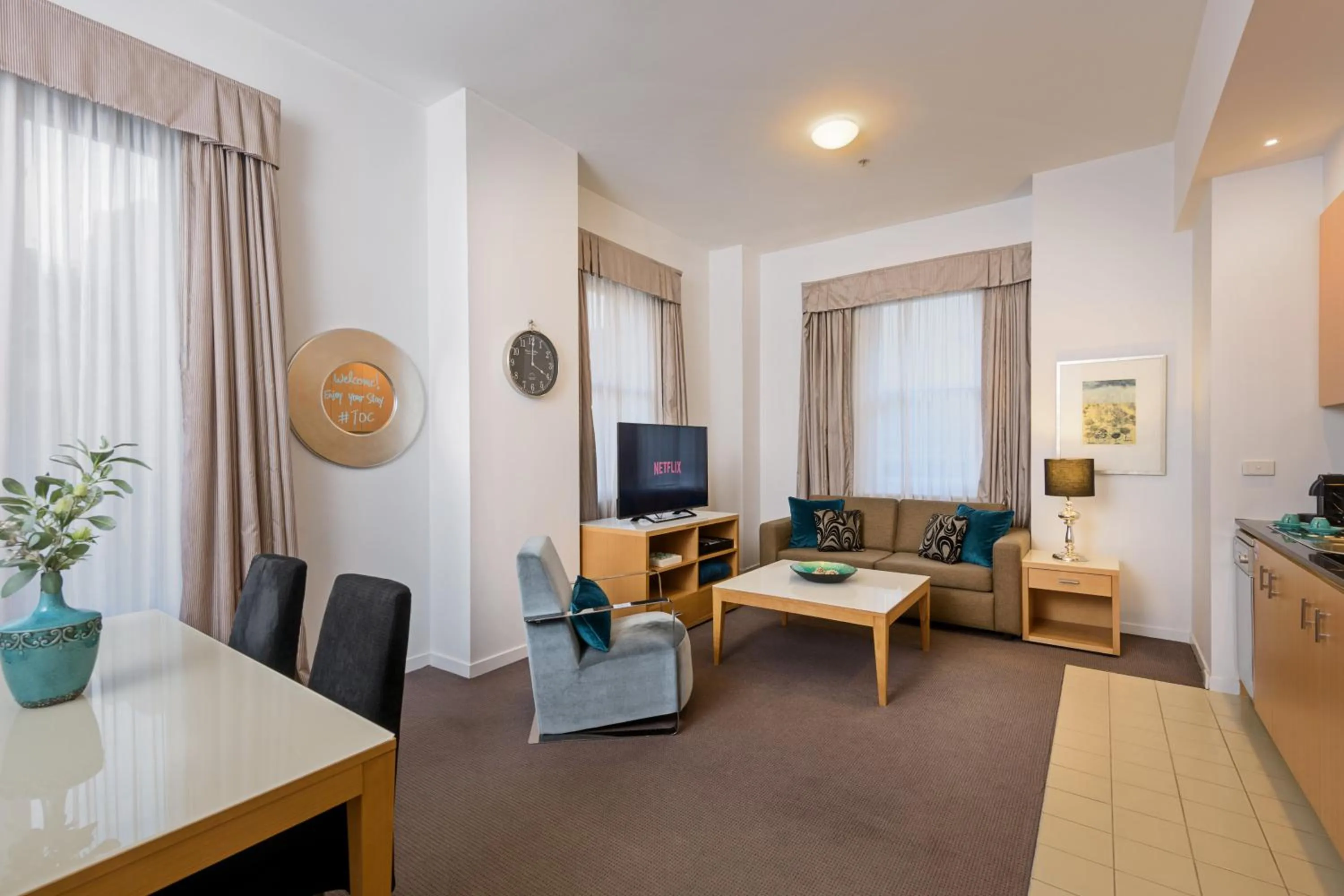 Living room in Treasury on Collins Melbourne