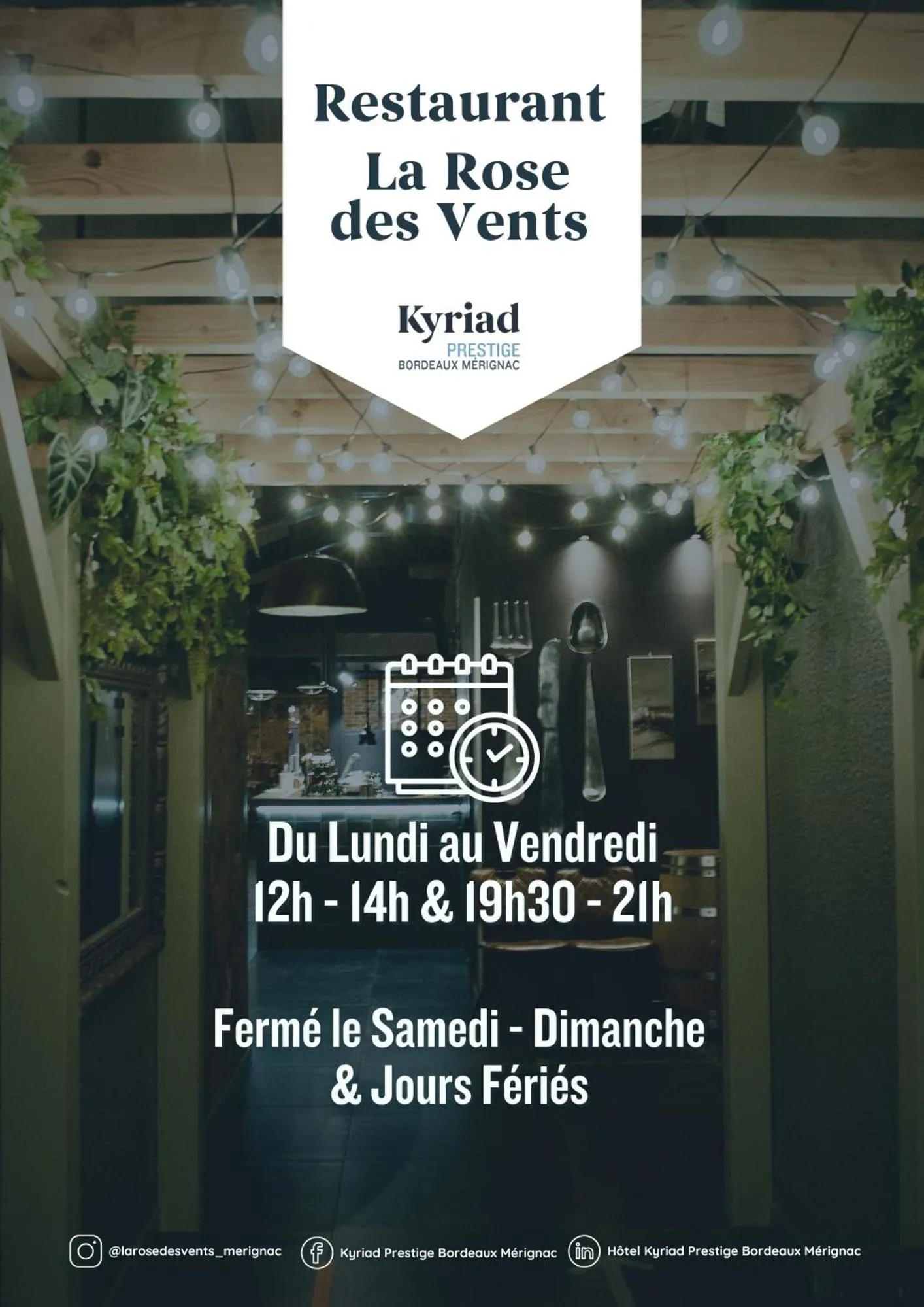 Restaurant/places to eat in Kyriad Prestige - Bordeaux Aeroport