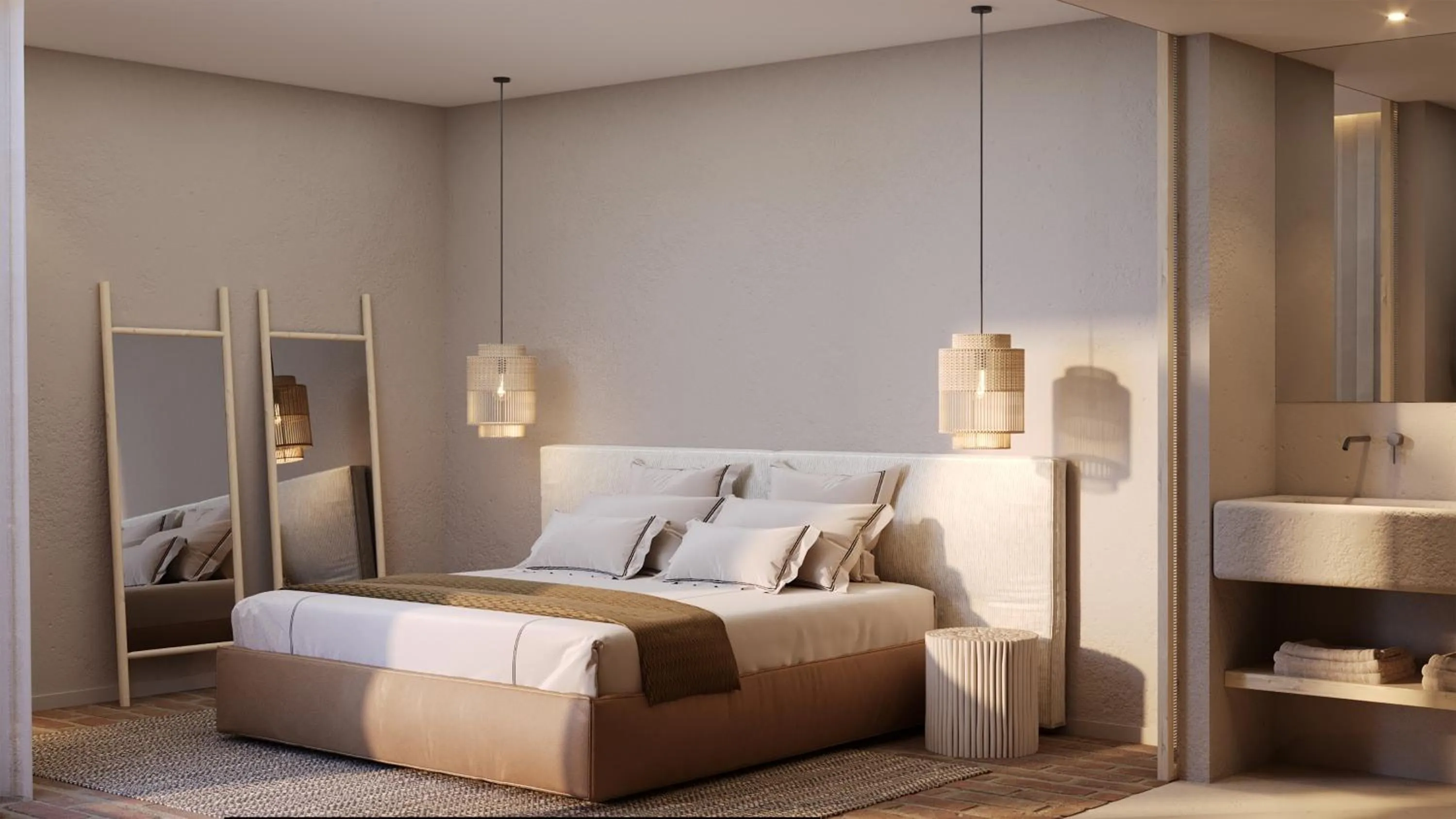 Bed in The Lince Ecorkhotel Évora