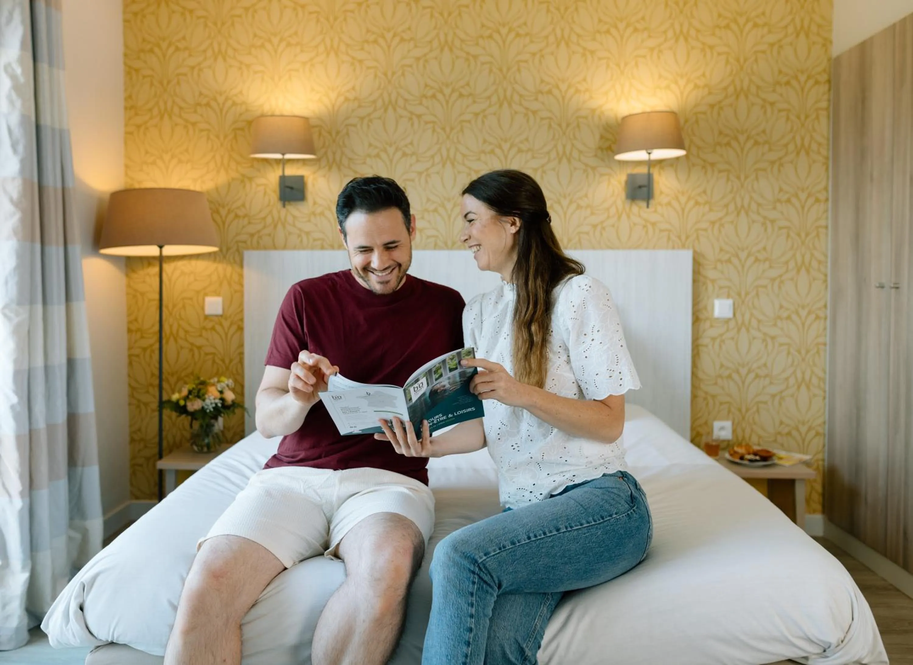 Bedroom, Bed in Résidence b'o cottage - b'o resort thermal & spa