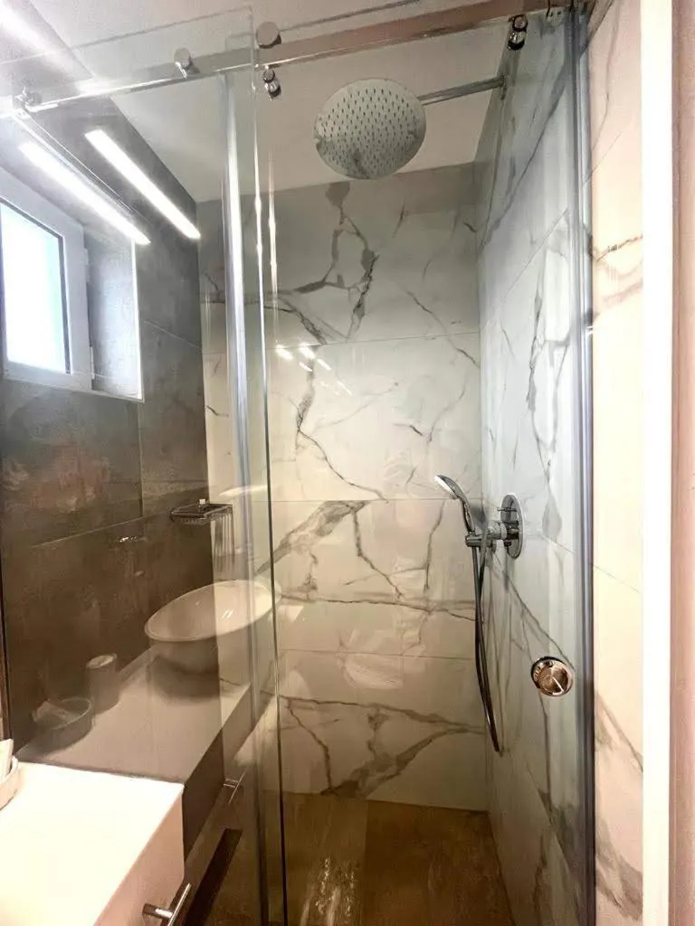 Shower in Pillbox Seafront Studios and Apartments