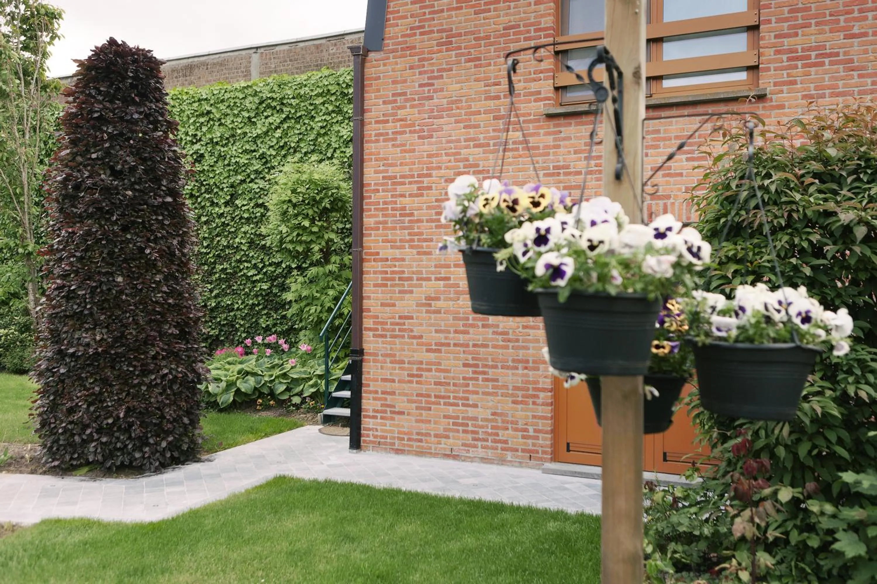 Garden view in B&B Ter Vesten