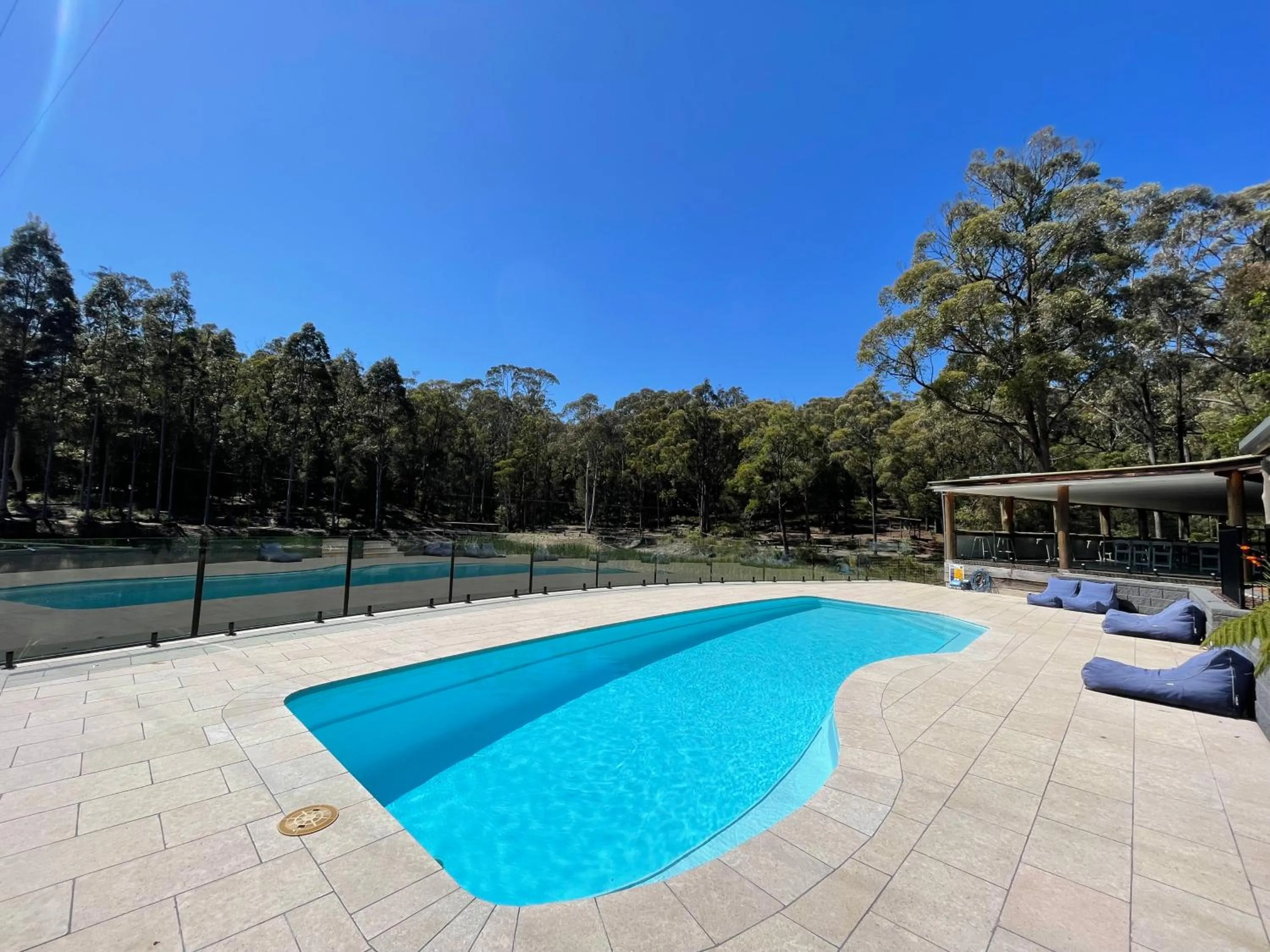 Pool view in Kianinny Bush Cottages