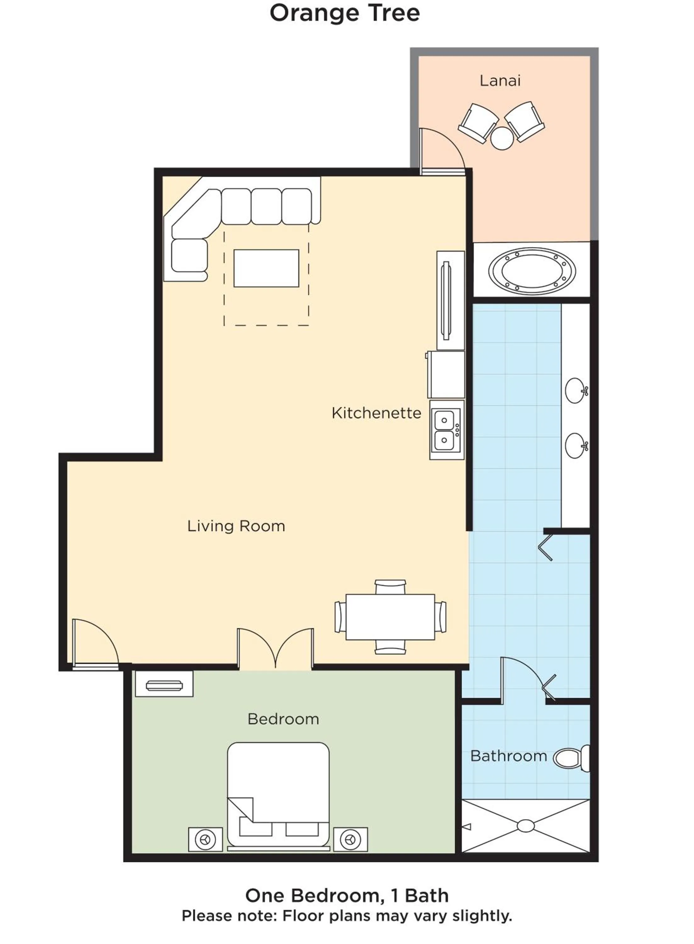 Floor plan in Orange Tree Resort
