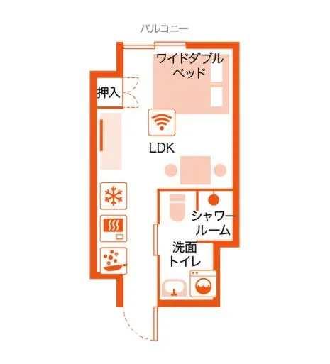 Floor plan in Apartment Hotel Ecott