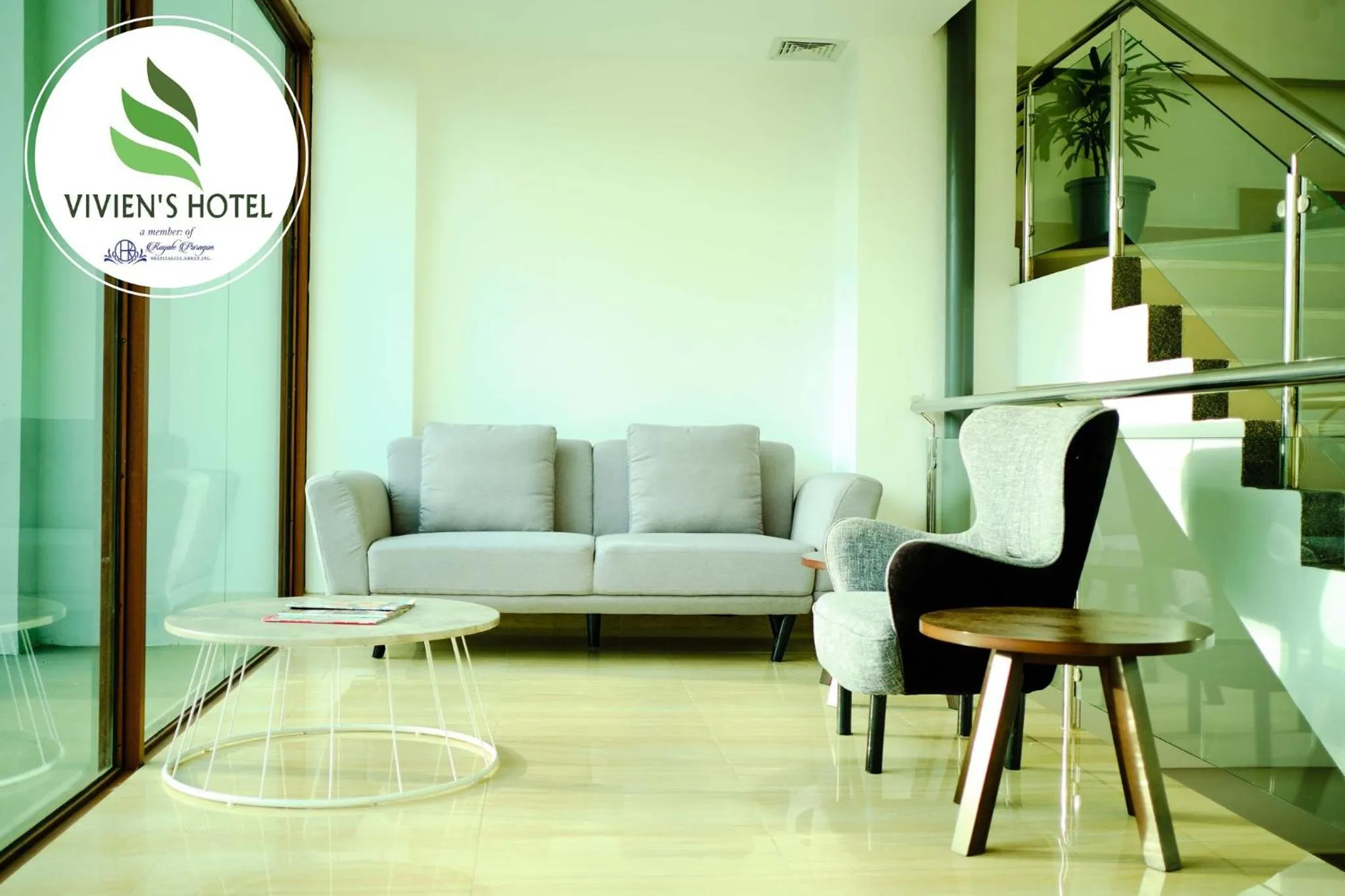 Seating area in Vivien's Hotel