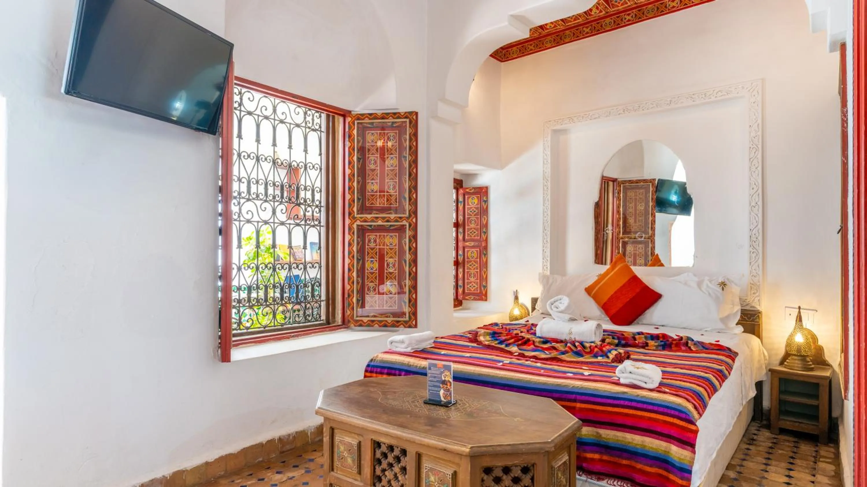 Bed in Riad Ghali Hotel & SPA