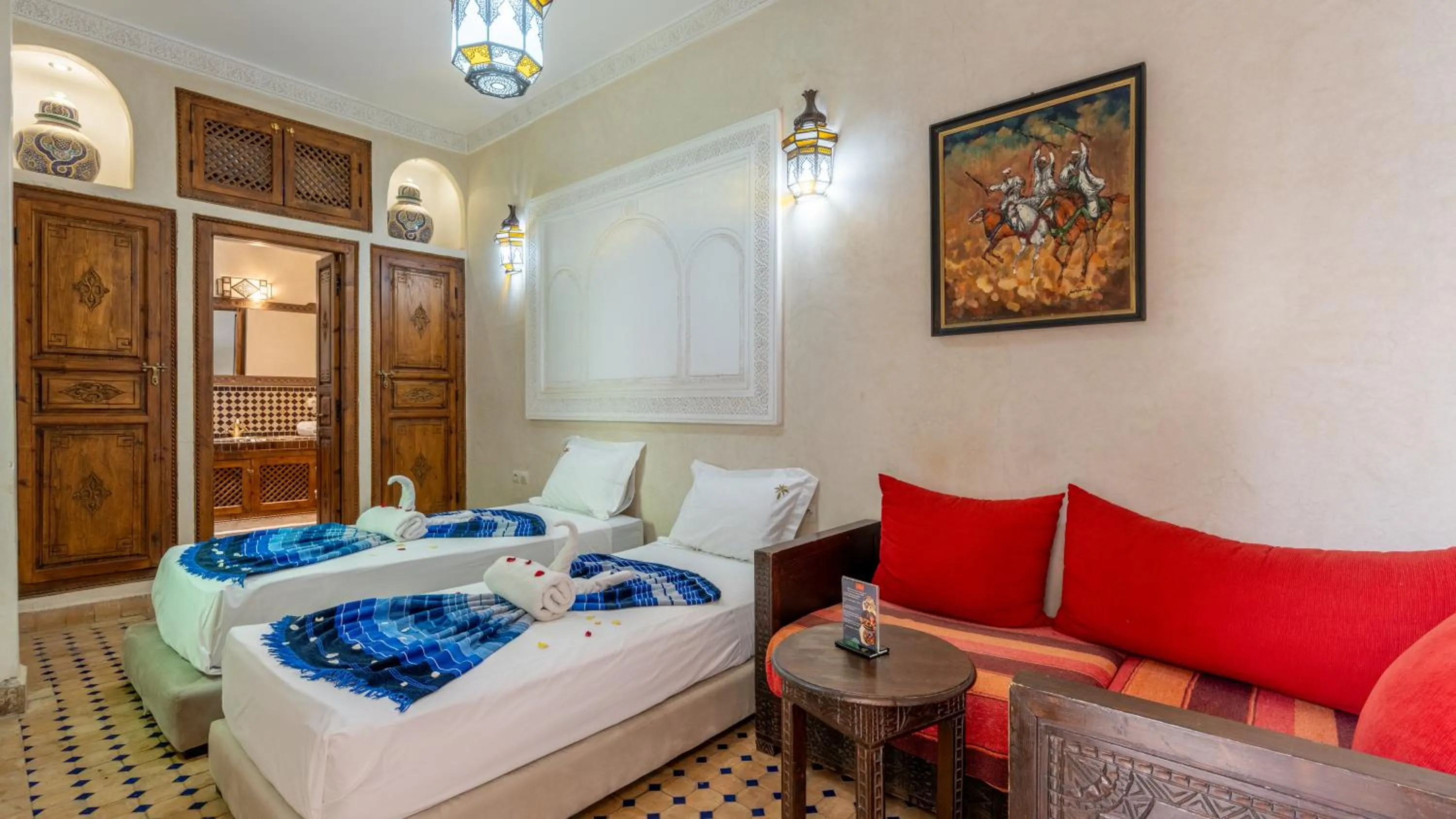 TV and multimedia, Bed in Riad Ghali Hotel & SPA