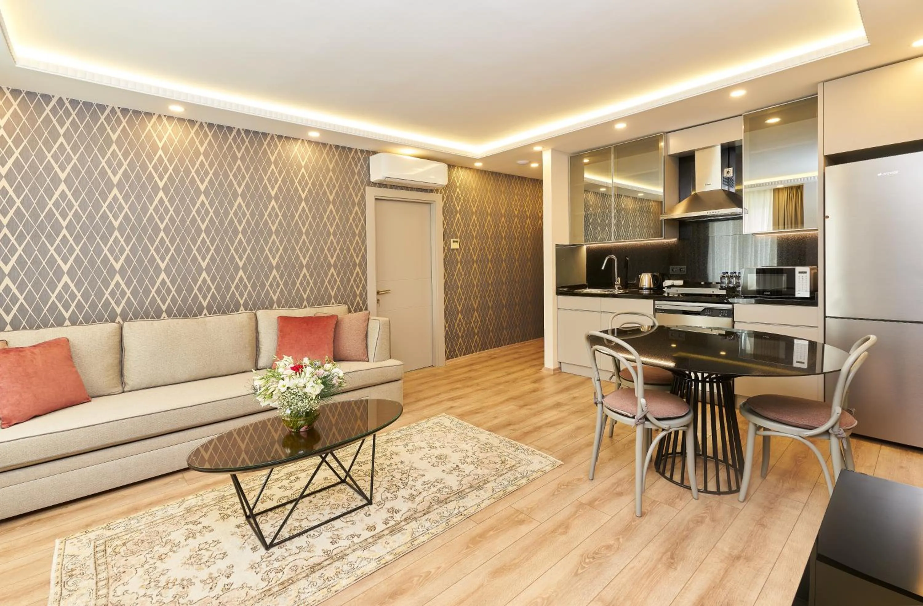 Living room in All Seasons Suites