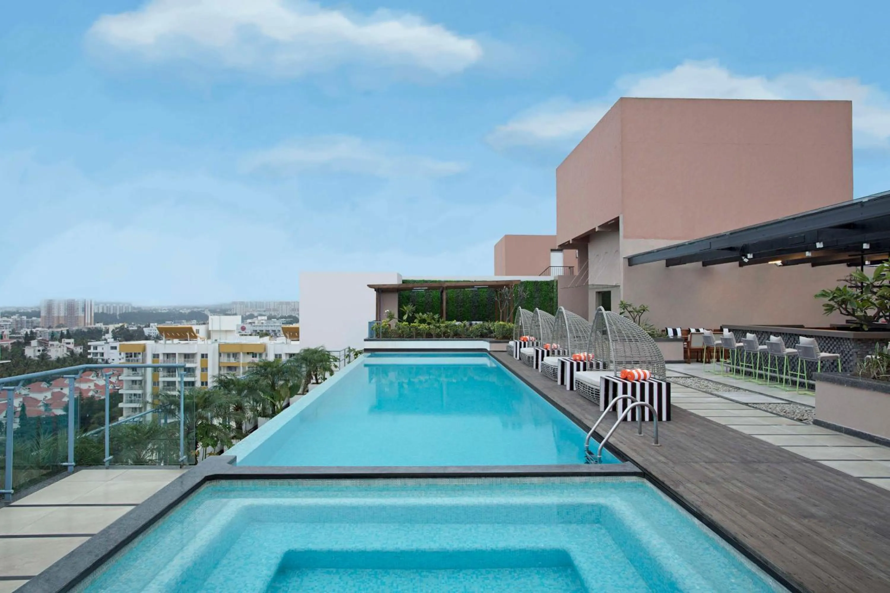 Pool view in DoubleTree Suites by Hilton Bengaluru Outer Ring Road