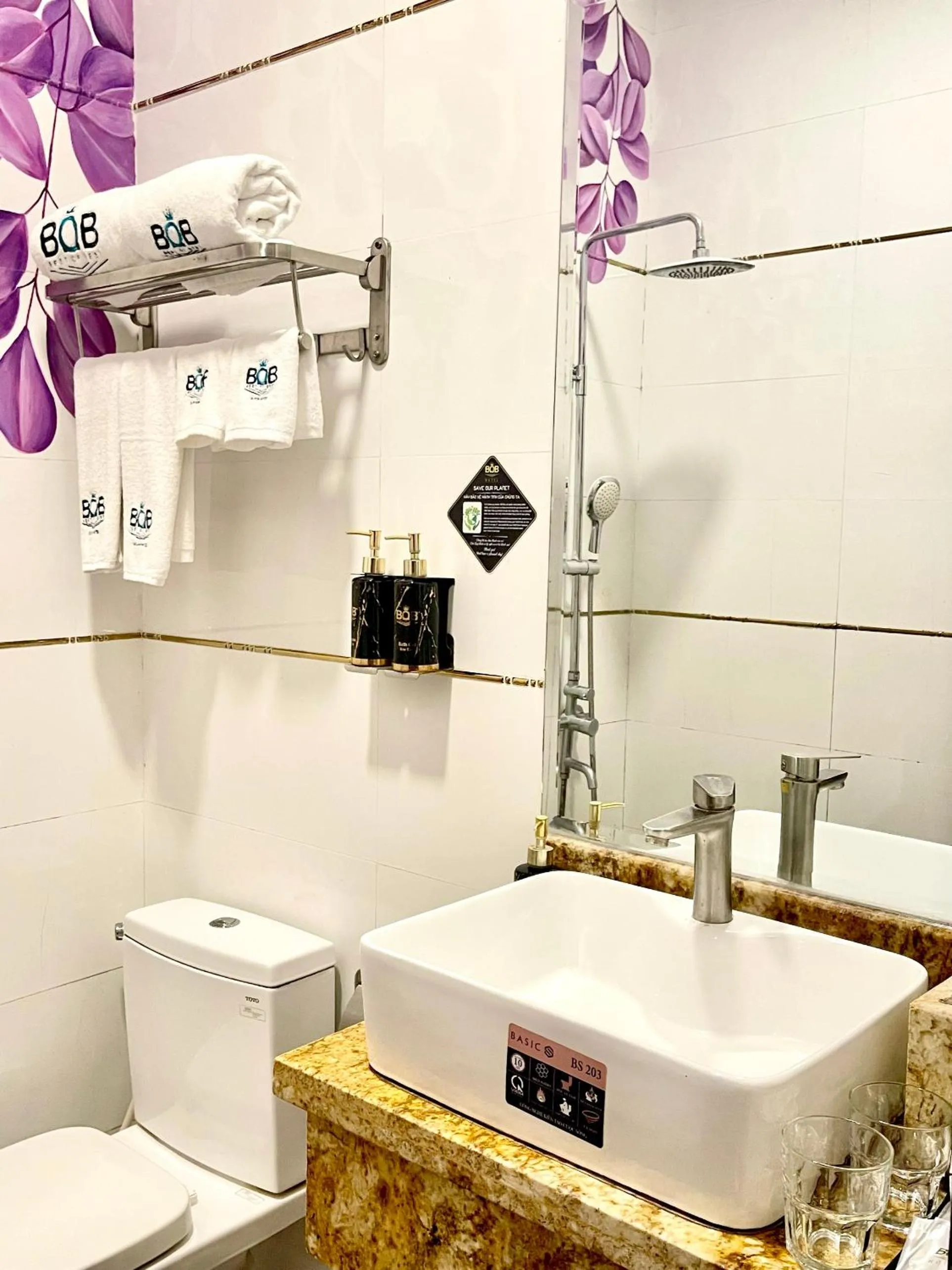 Shower in B.O.B Hotel