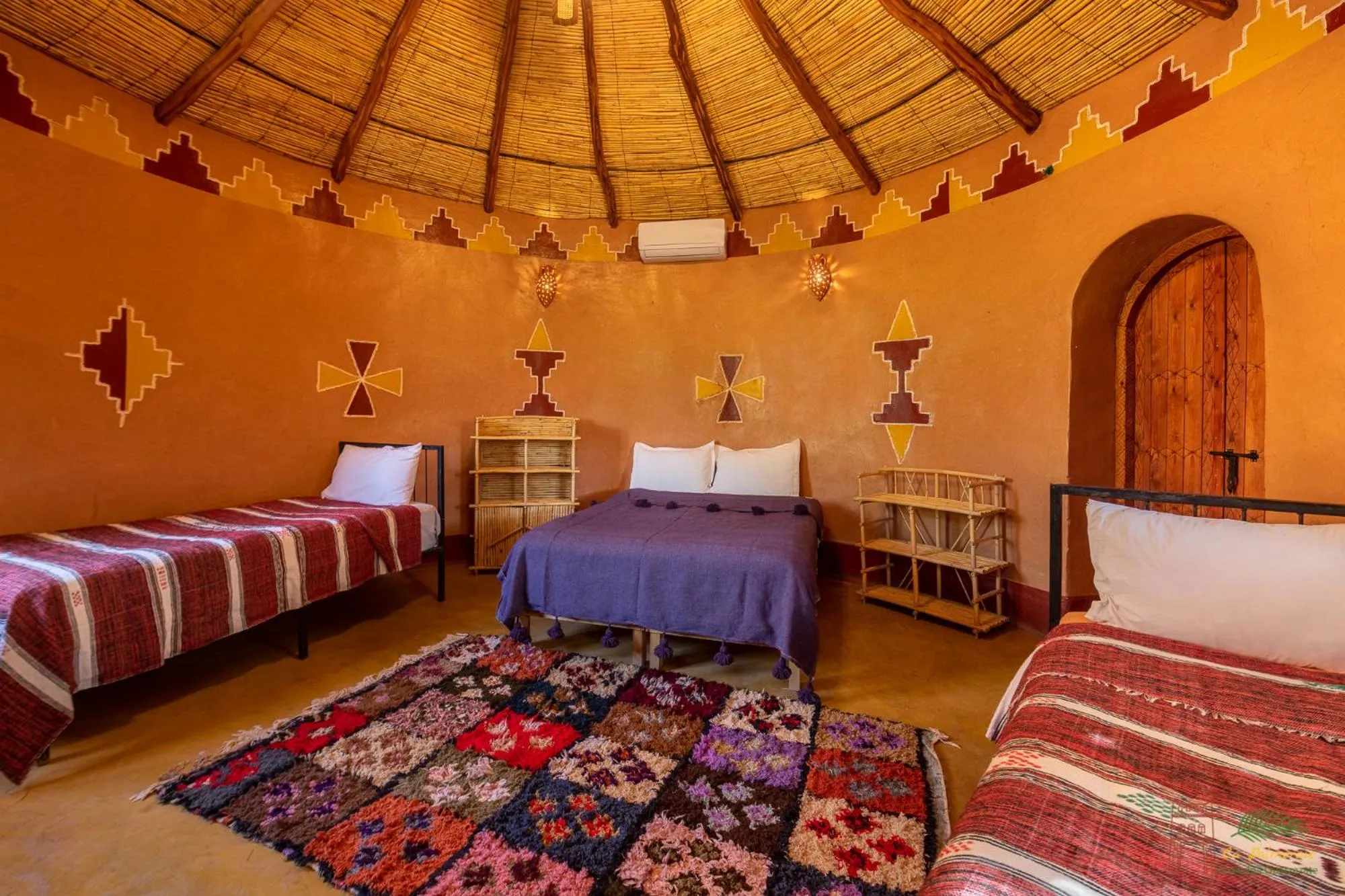 Bed in Ecolodge La Palmeraie