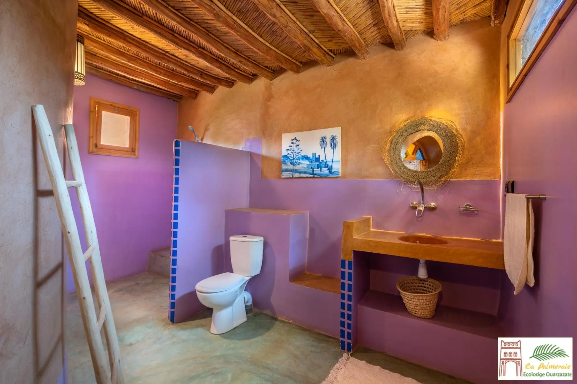 Bathroom in Ecolodge La Palmeraie