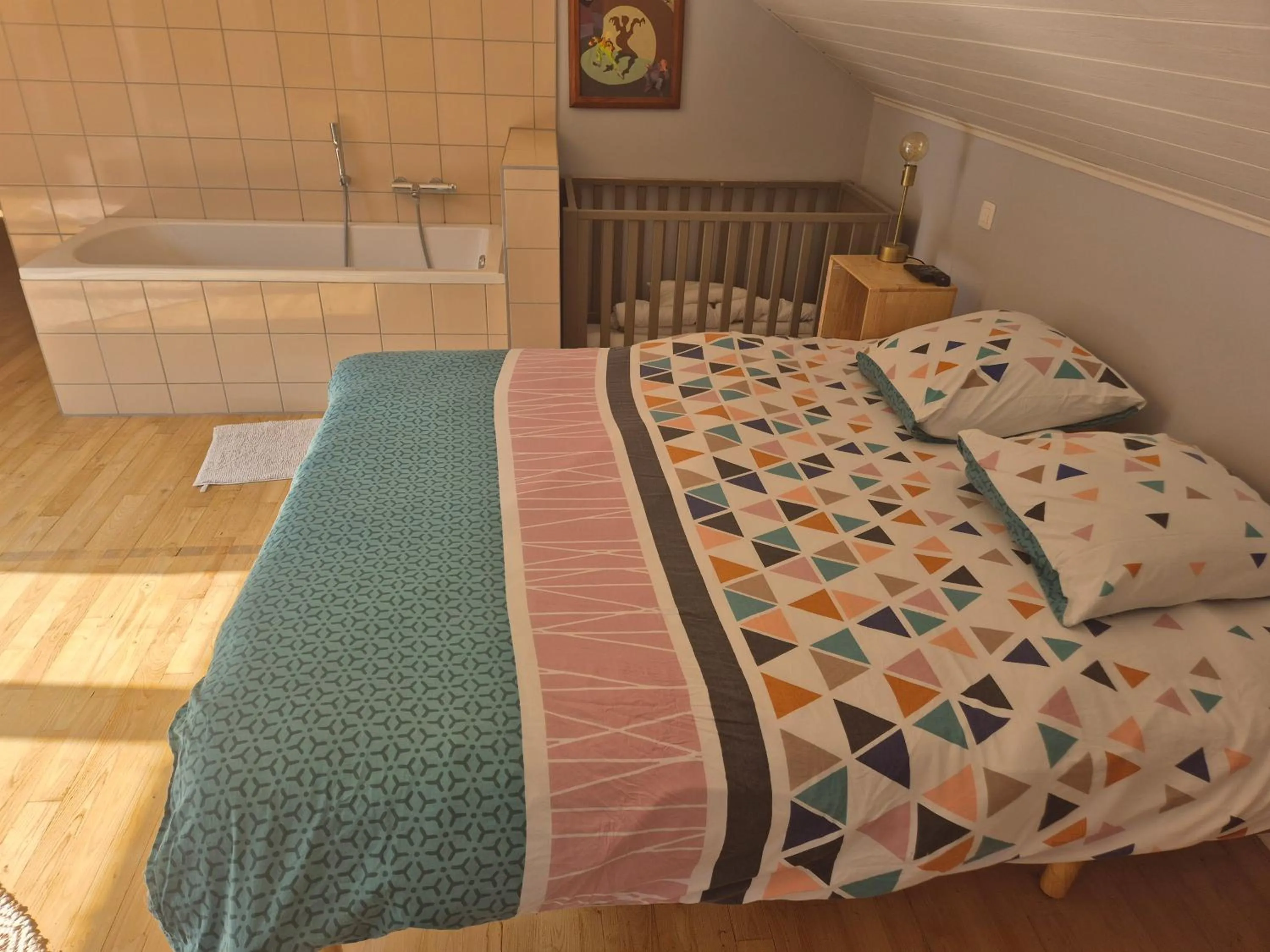 Bathroom, Bed in Auberge RIO