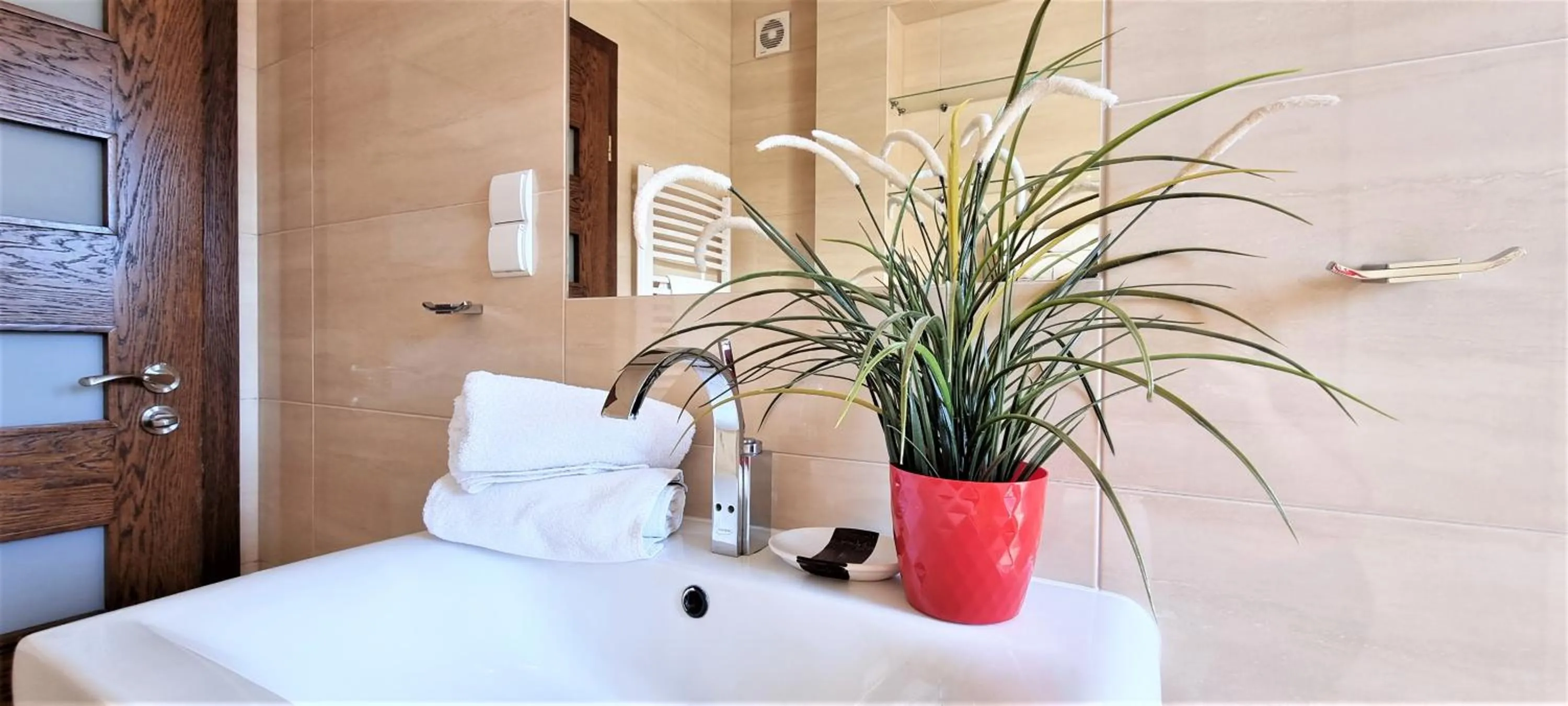Bathroom, Bed in VIP Apartamenty Gorące Źródła