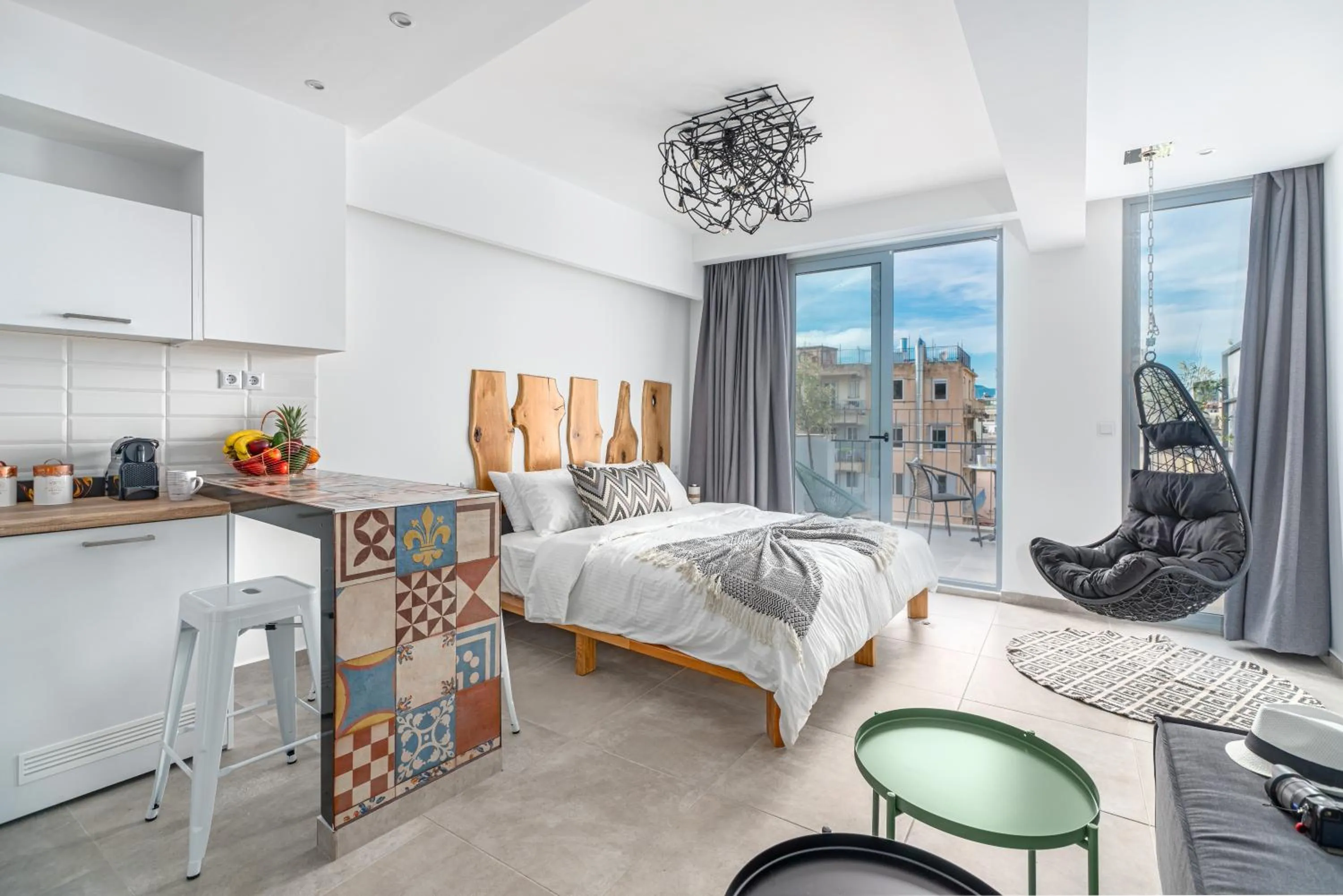 Bed in Mythos Luxury Suites