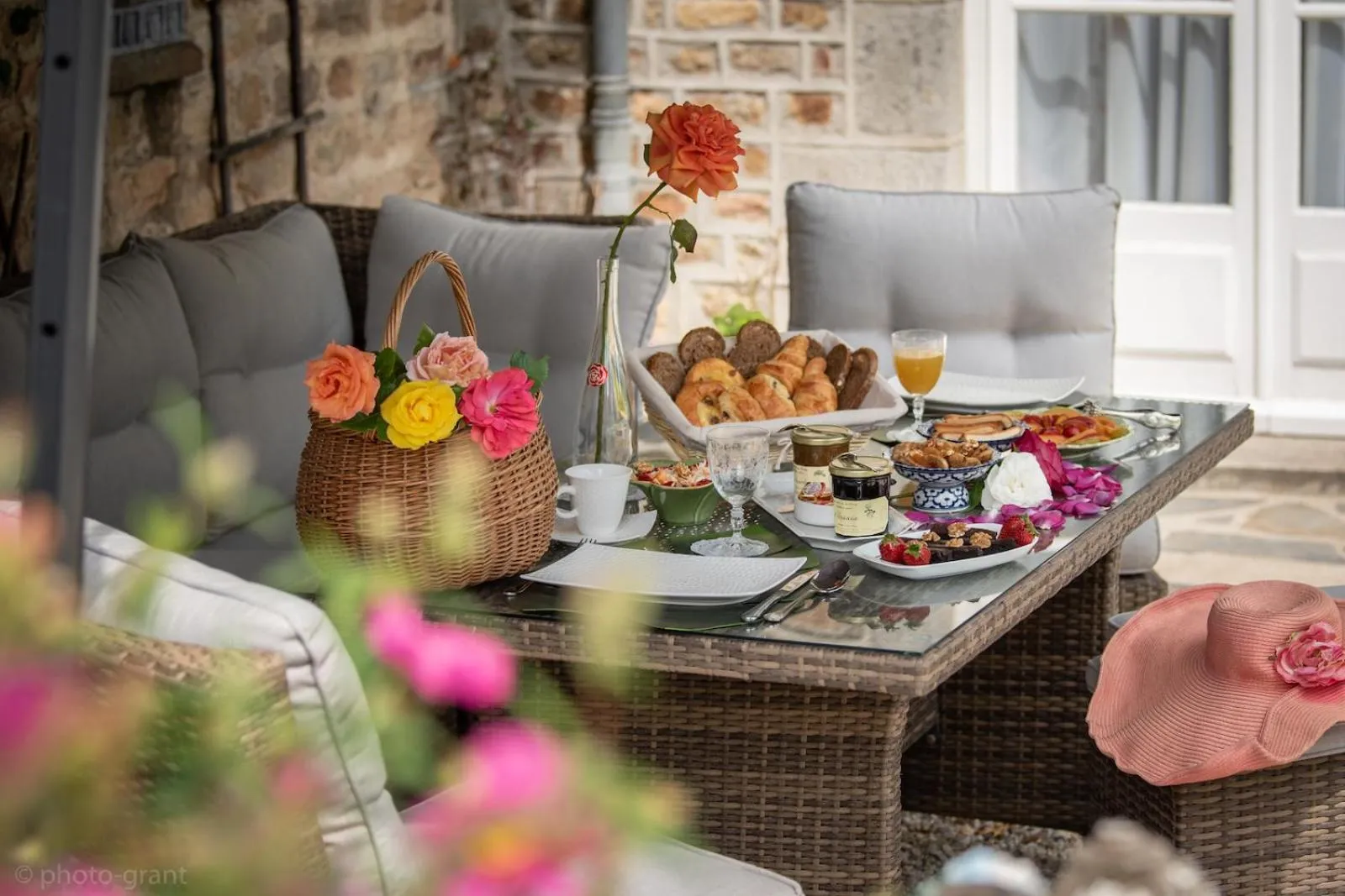 Patio in Maison d'hôtes de charme La Rose de Ducey près du Mont Saint Michel