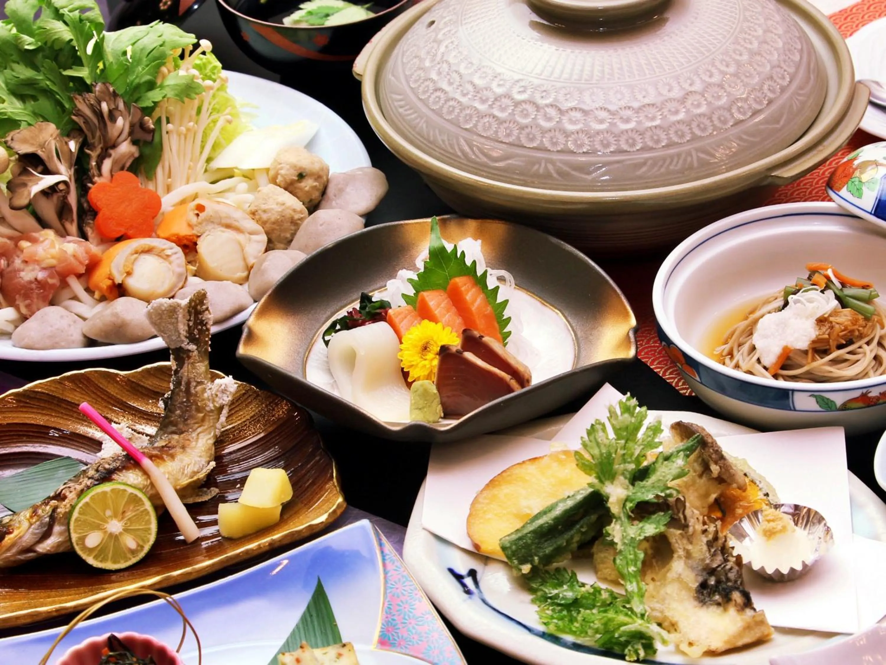 Dinner in Kidoike Onsen Hotel