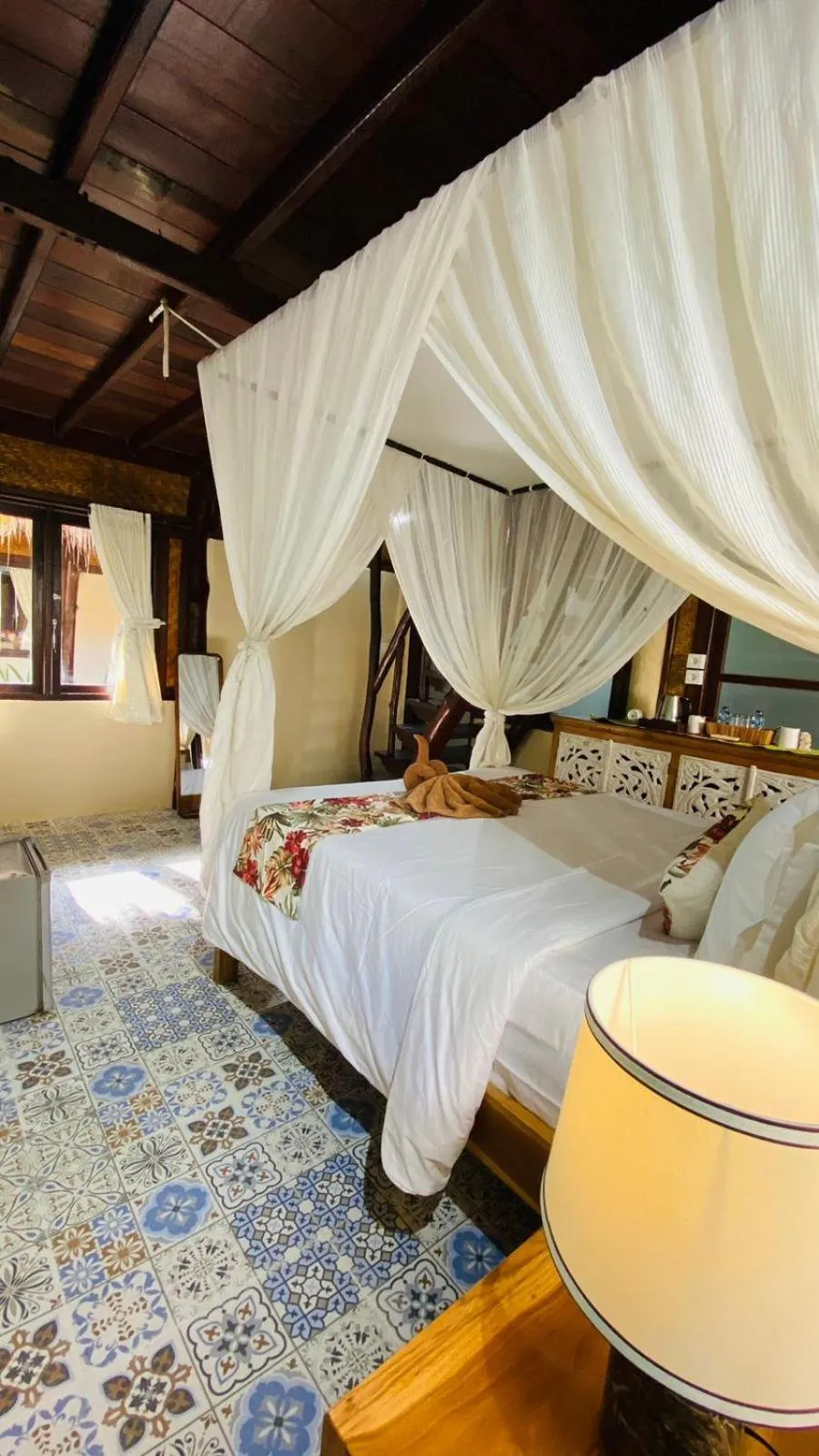 Bed in Balangan Sea View Bungalow