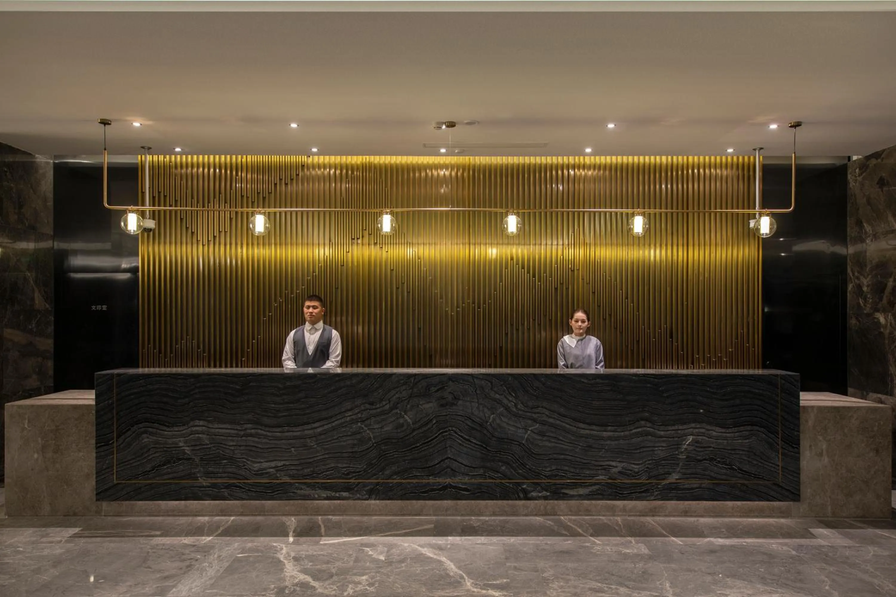 Lobby or reception in Orange hotel shanghai pudong Airport - Free shuttle bus to PVG airport
