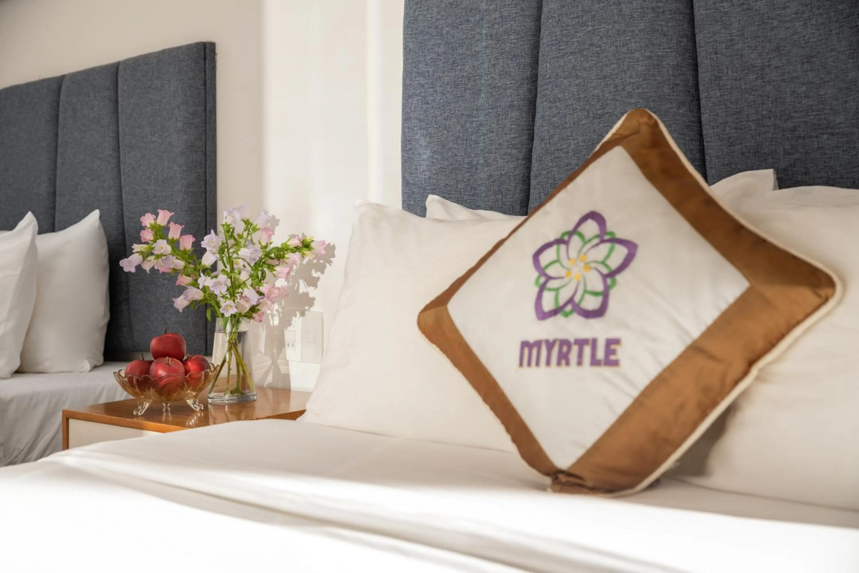 Decorative detail, Bed in Myrtle Boutique Hotel