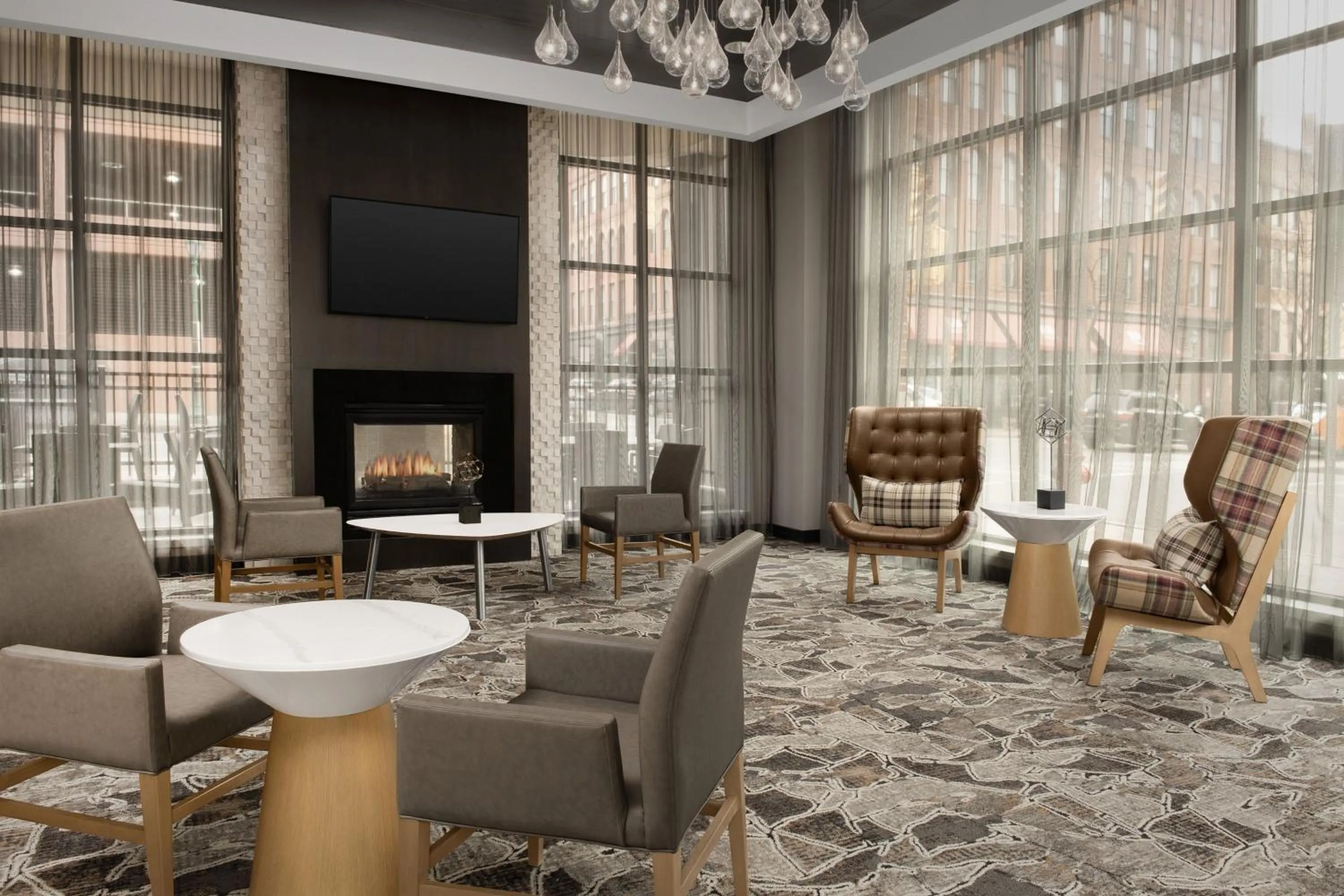 Lobby or reception in Residence Inn Syracuse Downtown at Armory Square