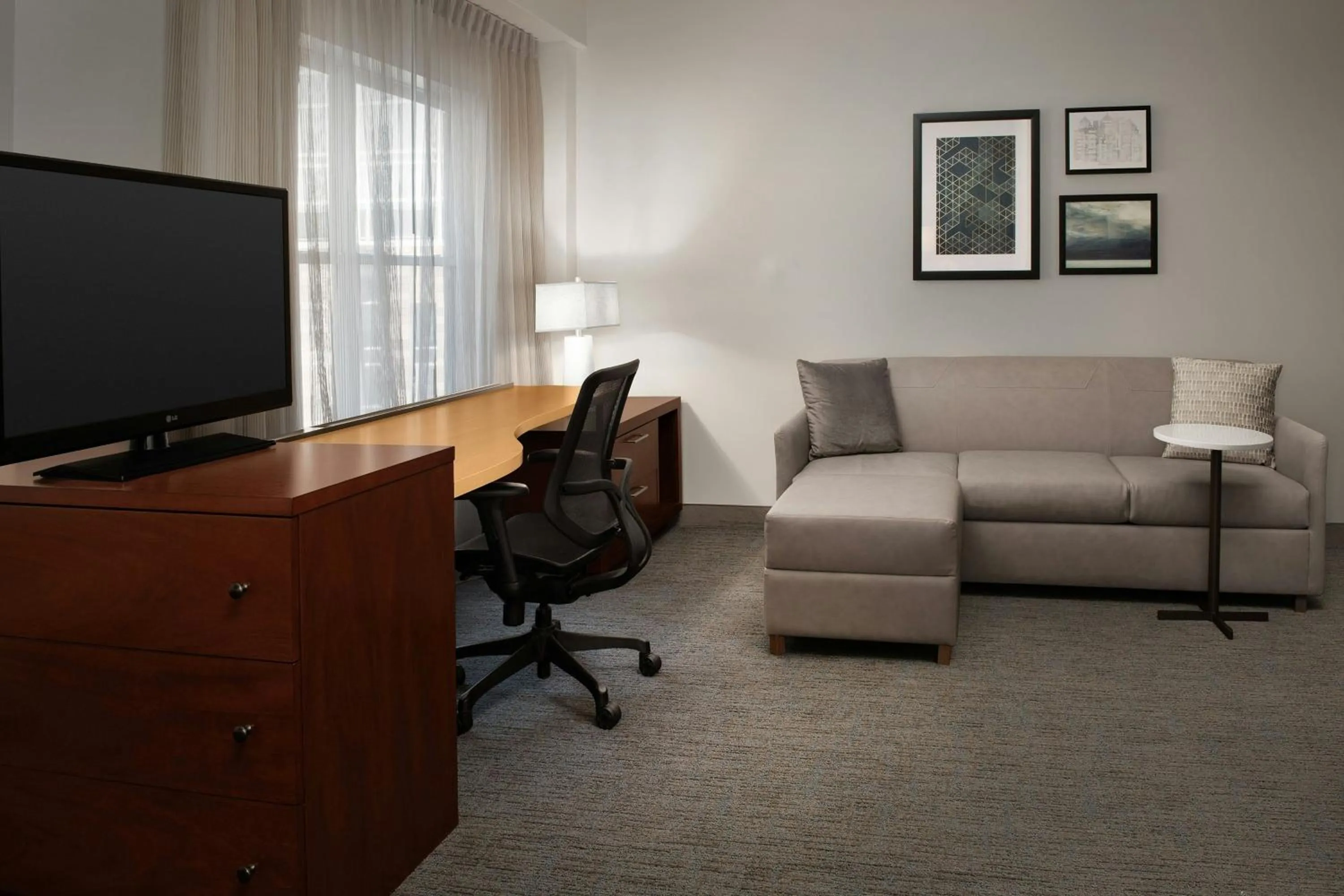 Living room in Residence Inn Syracuse Downtown at Armory Square