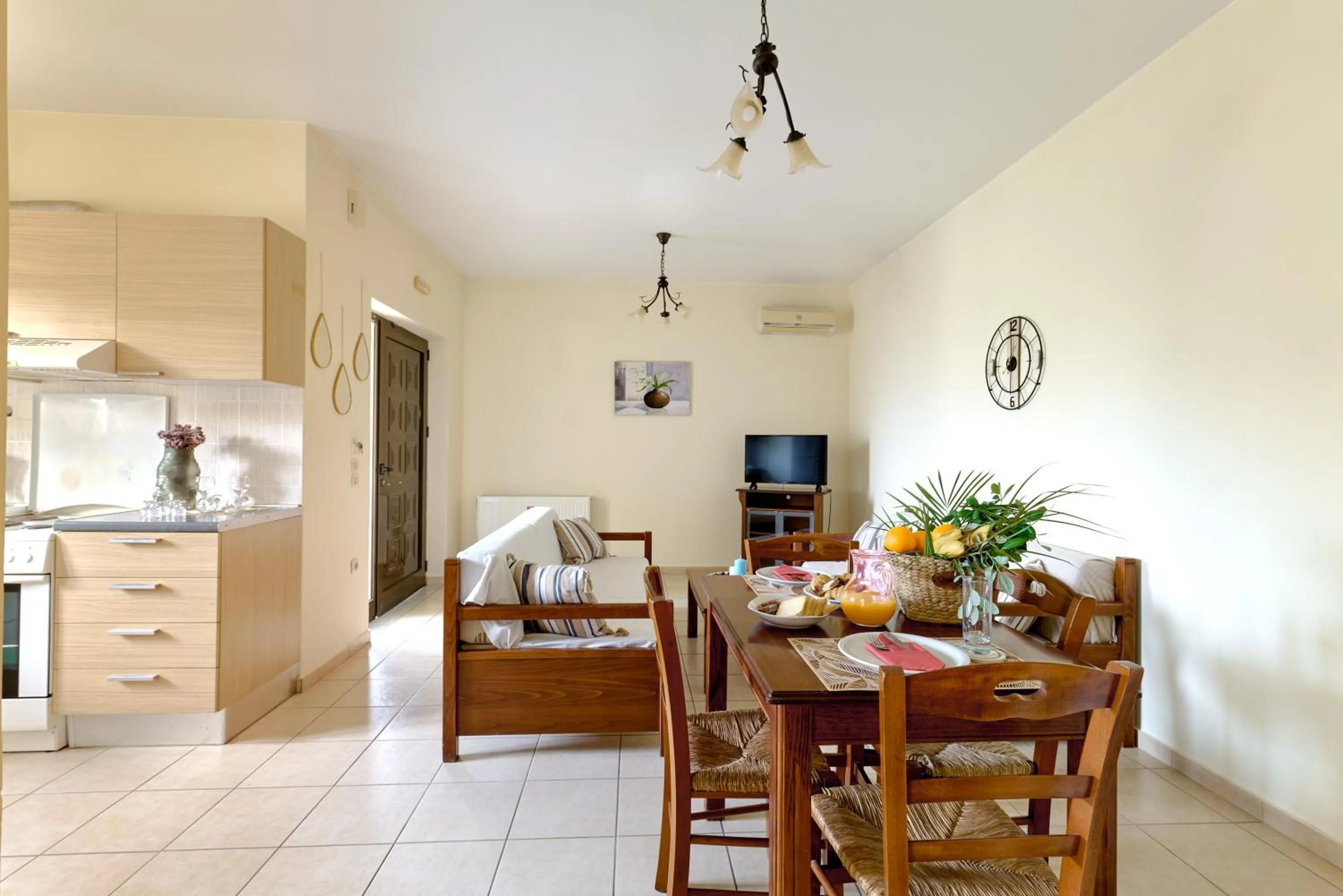 Kitchen or kitchenette in Villa Gereoudis Apartments with Sea View & Pool