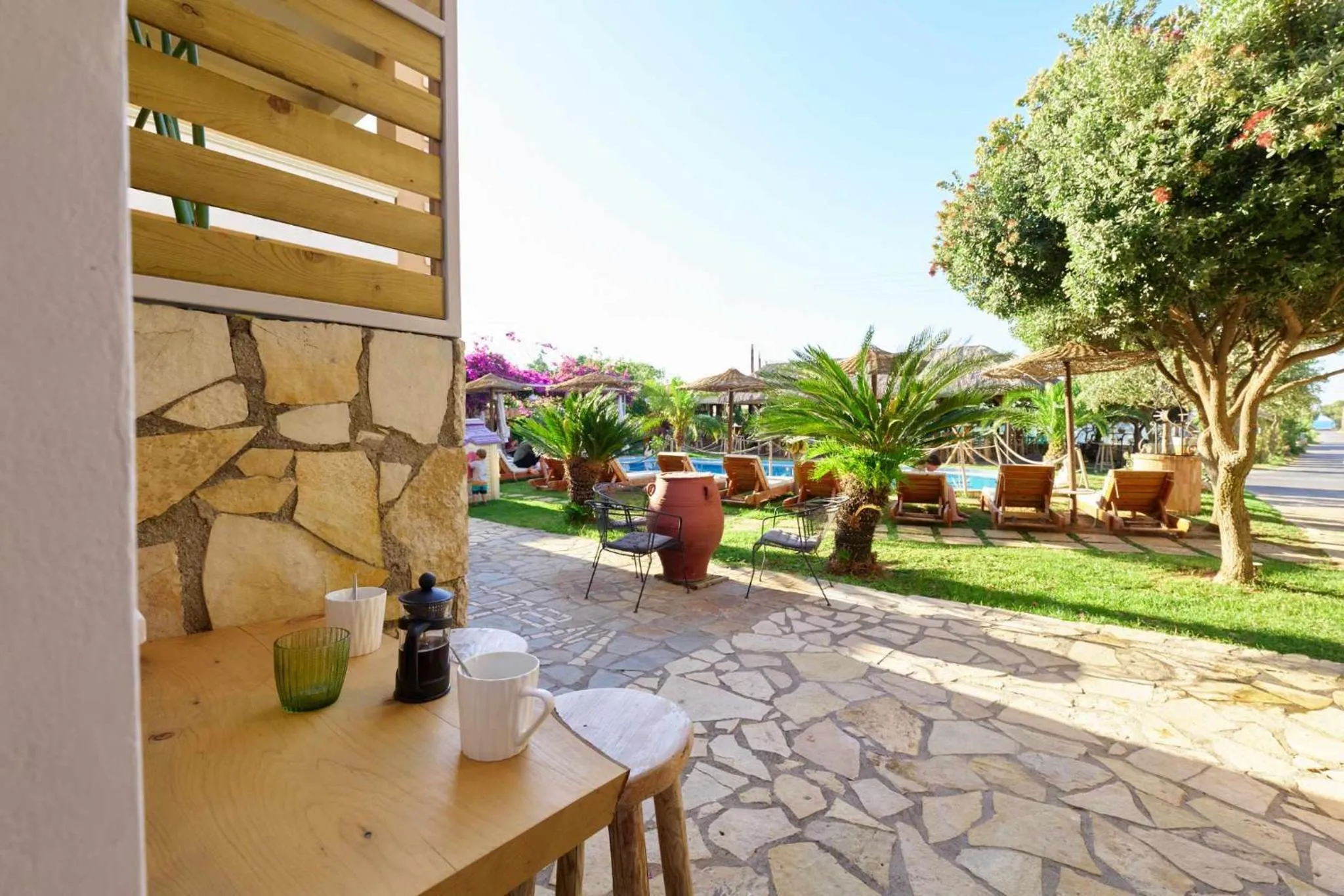 Garden view in Villa Gereoudis Apartments with Sea View & Pool