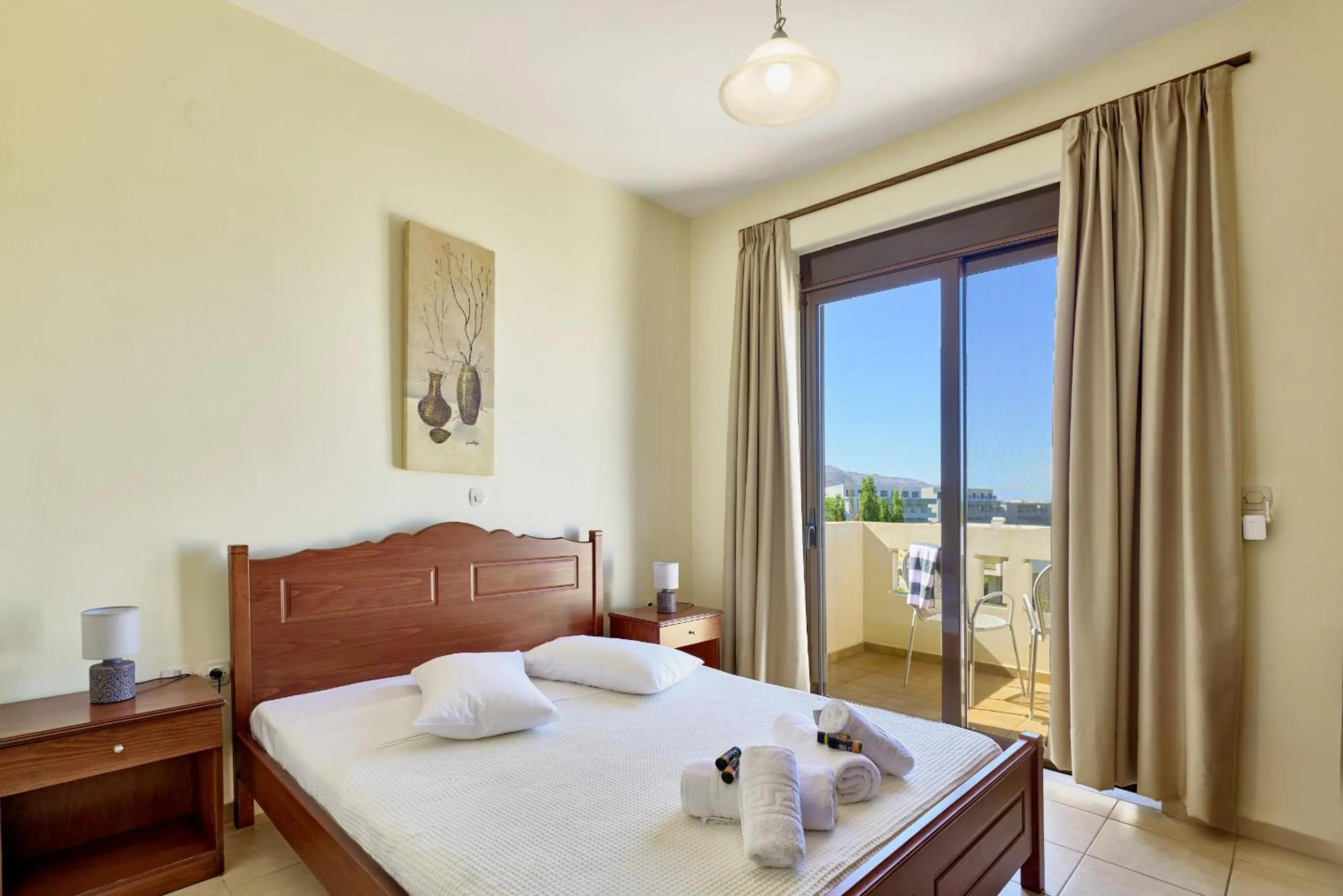 Bedroom, Bed in Villa Gereoudis Apartments with Sea View & Pool