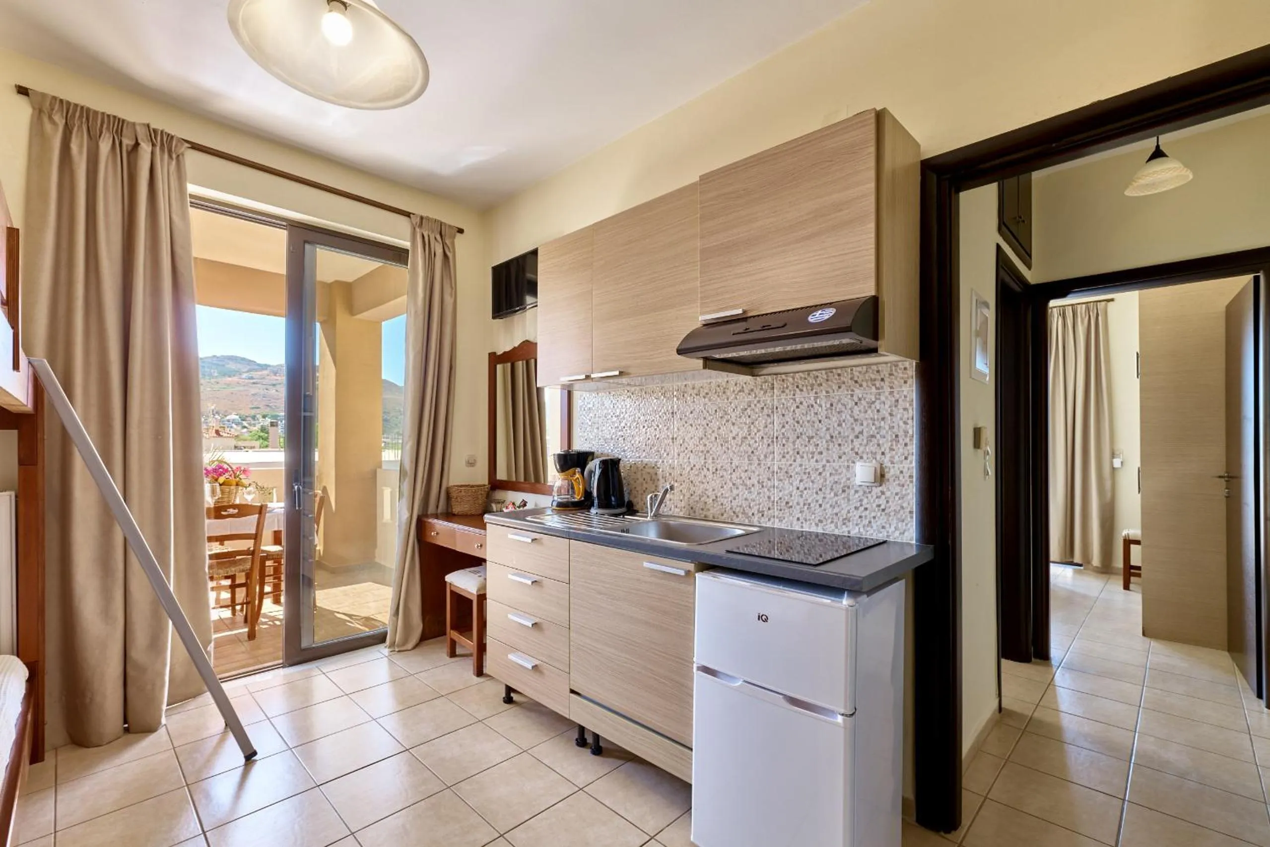 Kitchen or kitchenette in Villa Gereoudis Apartments with Sea View & Pool
