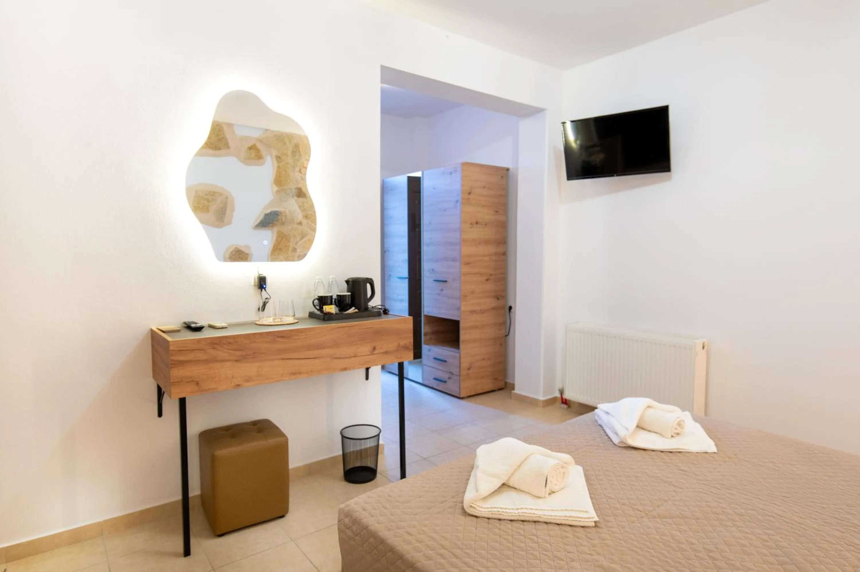 Bedroom, Bed in Villa Gereoudis Apartments with Sea View & Pool