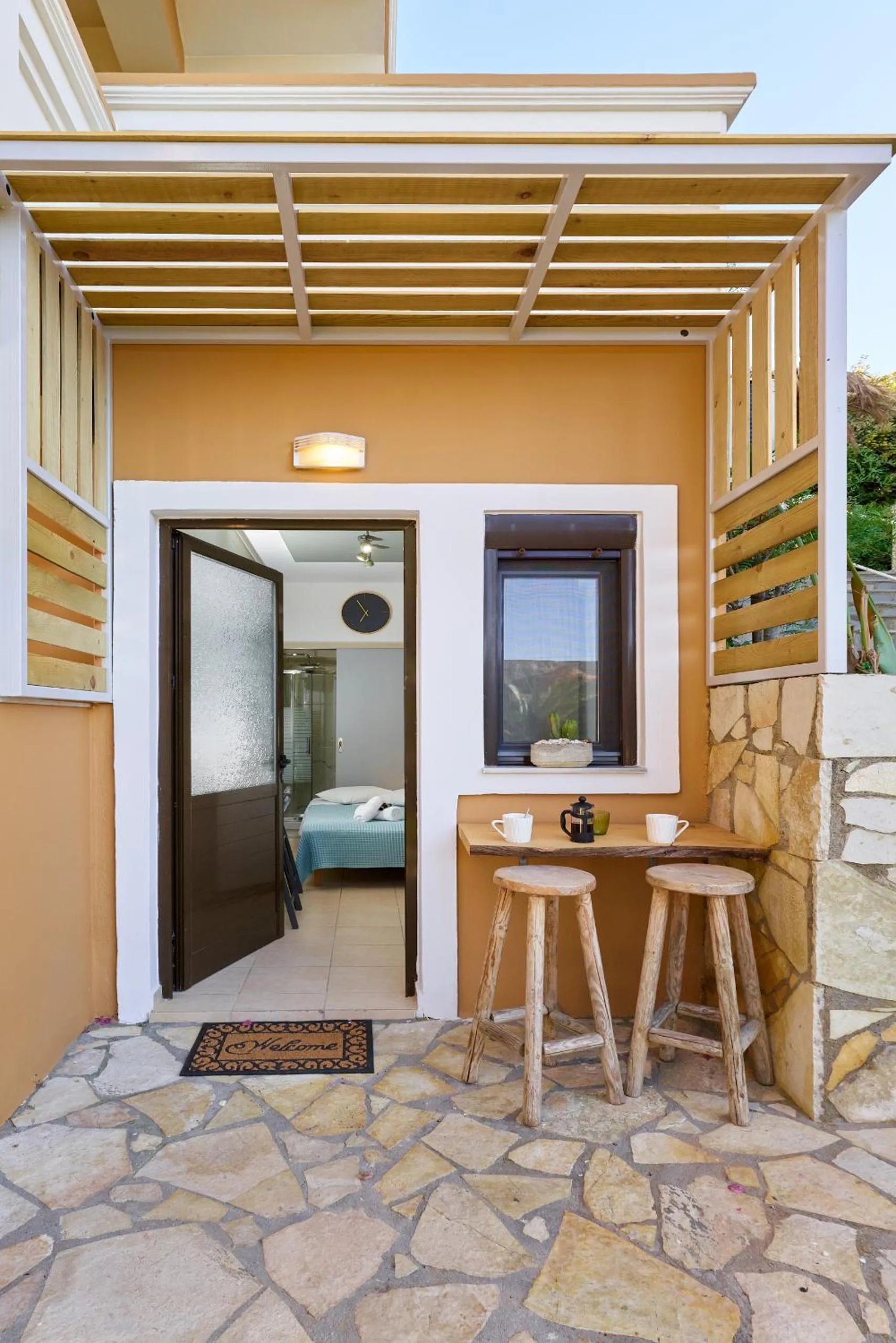 Property building in Villa Gereoudis Apartments with Sea View & Pool