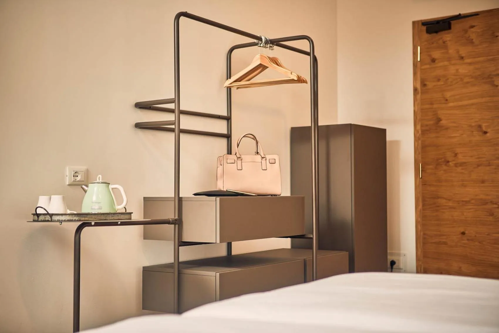 wardrobe, Bed in Hotel Paradiso Conca d'Oro
