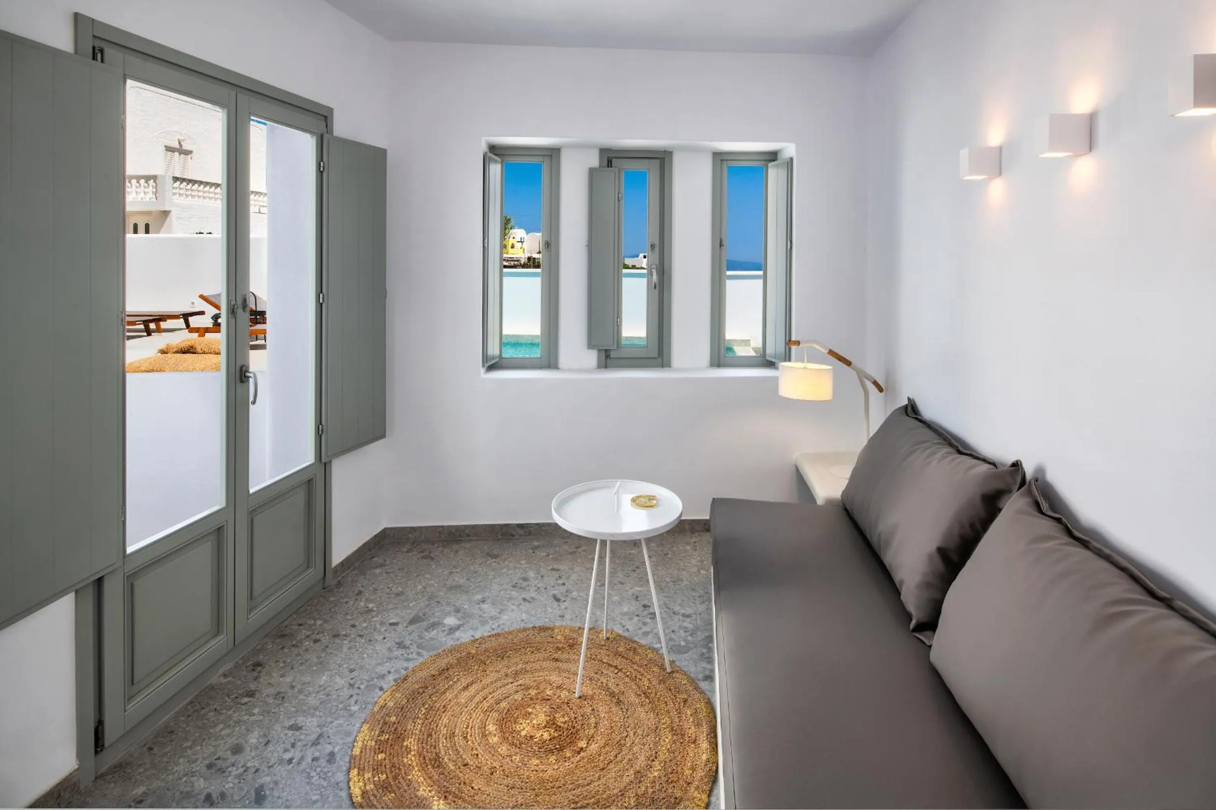 Seating area in Seven Suites