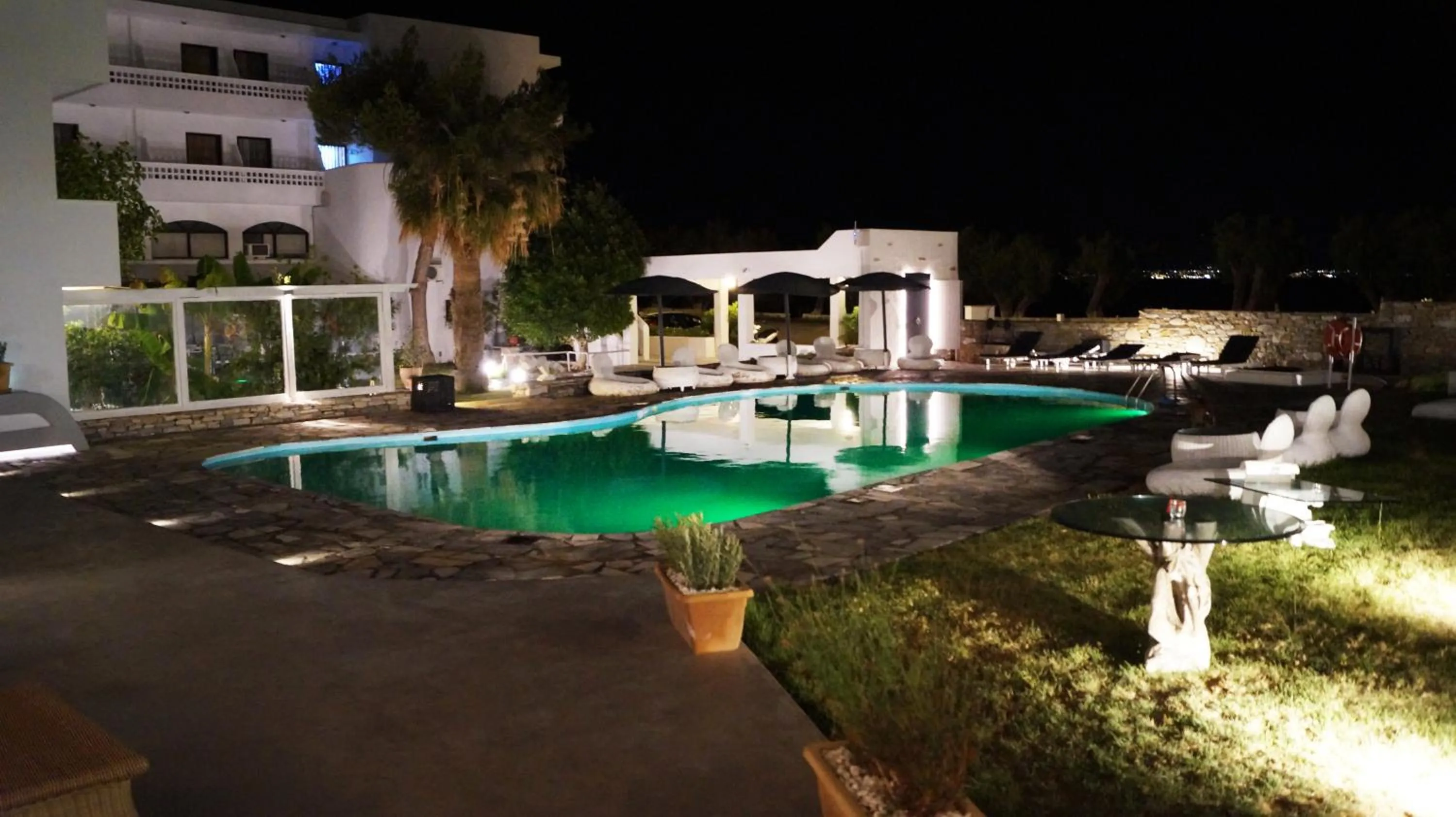 Swimming pool in Aeolos Bay Tinos