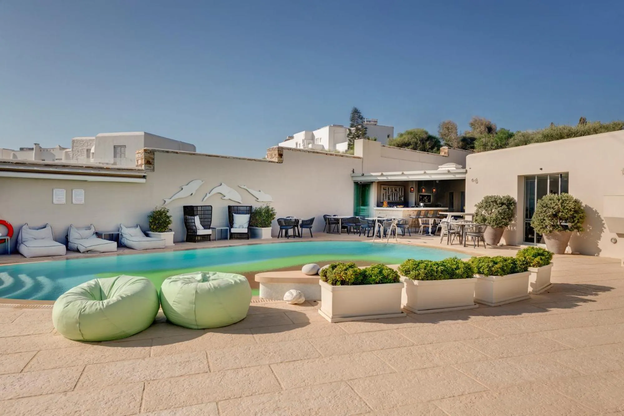 Swimming pool in Kouros Art Hotel - Designed for Adults