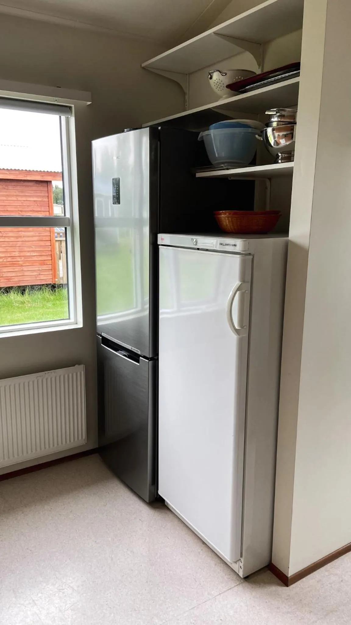 Communal kitchen in Skipalaekur Guesthouse