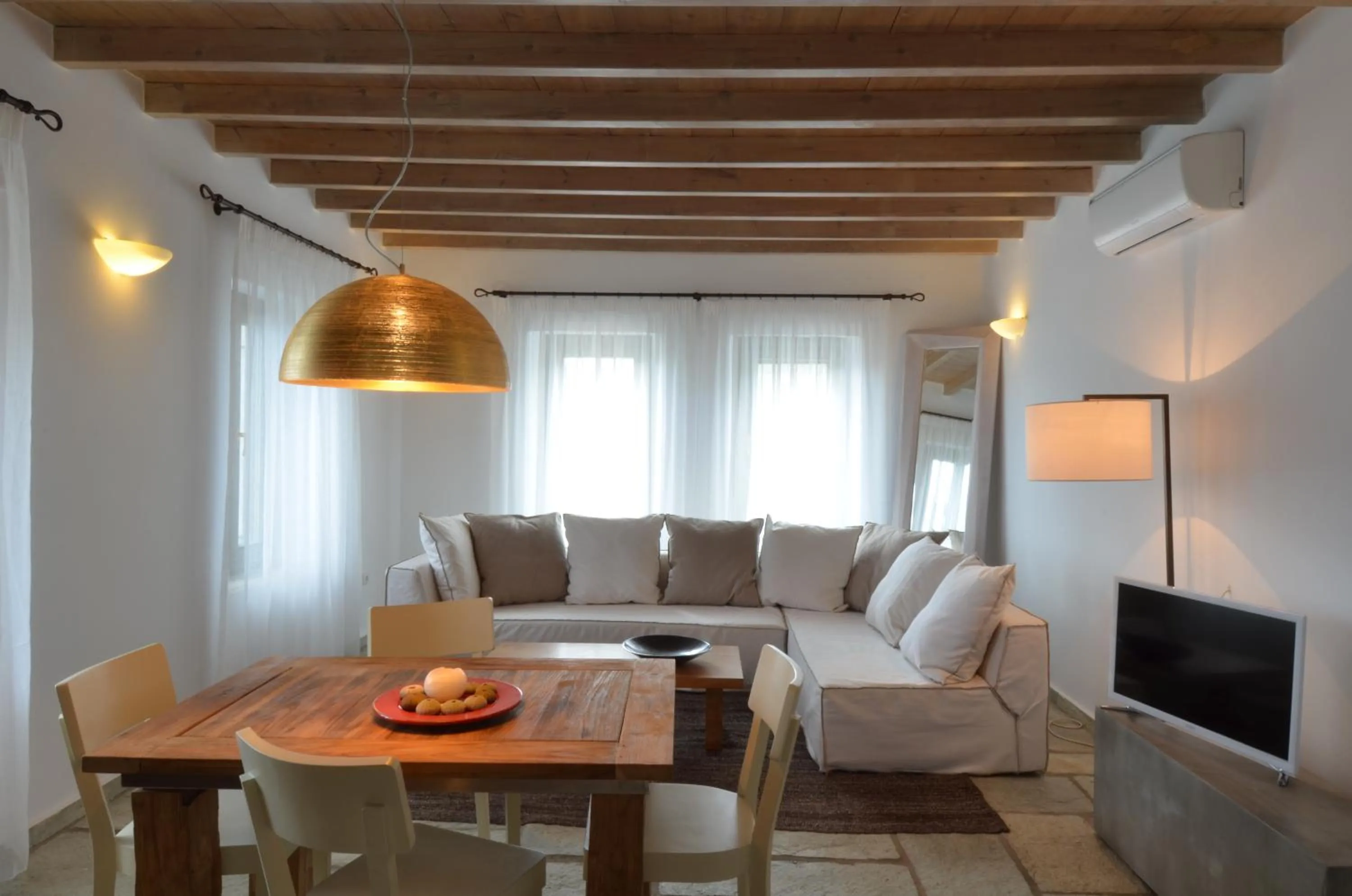 Living room in Aegea Blue Cycladic Resort