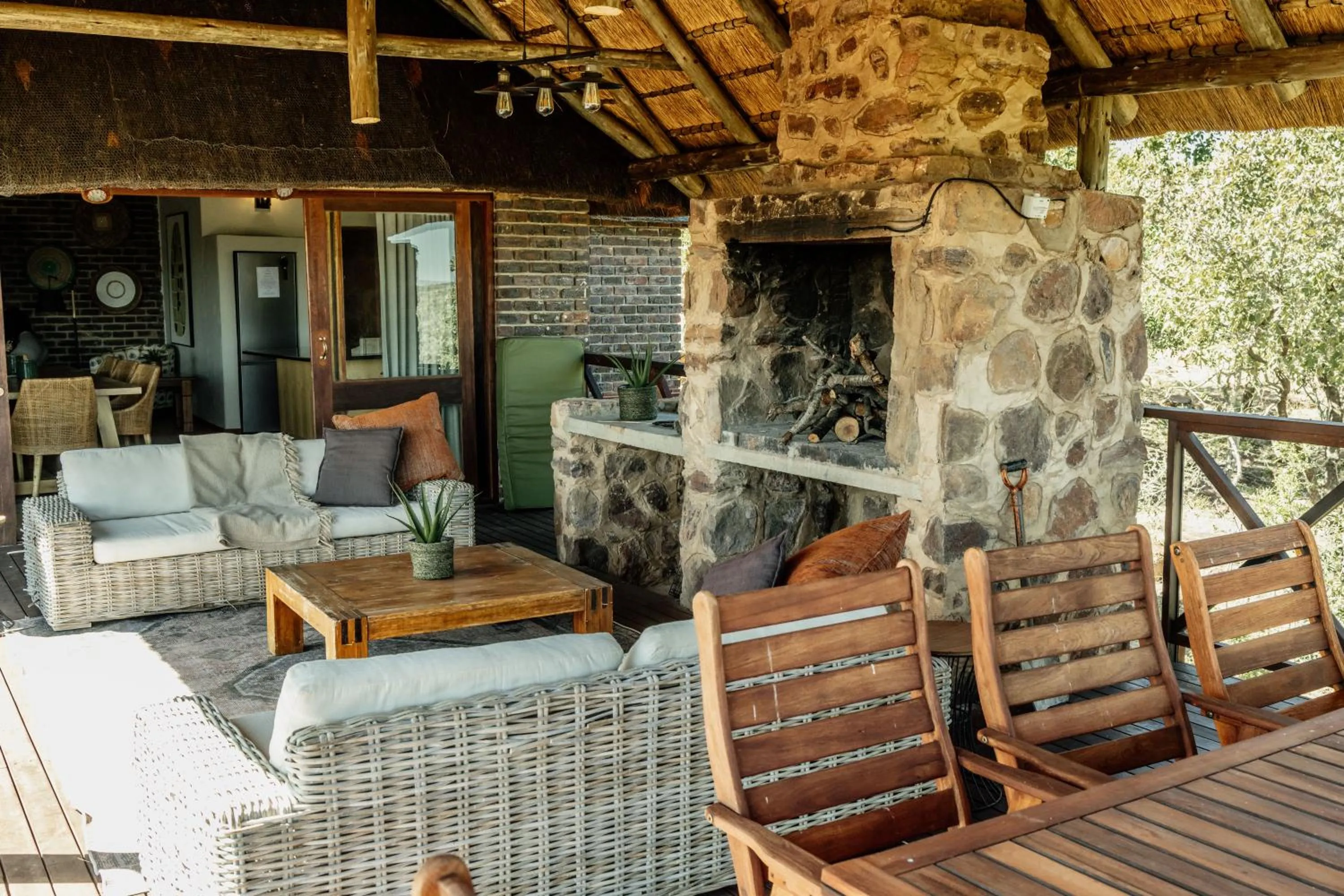 Balcony/Terrace in Dinkweng Safari Lodge