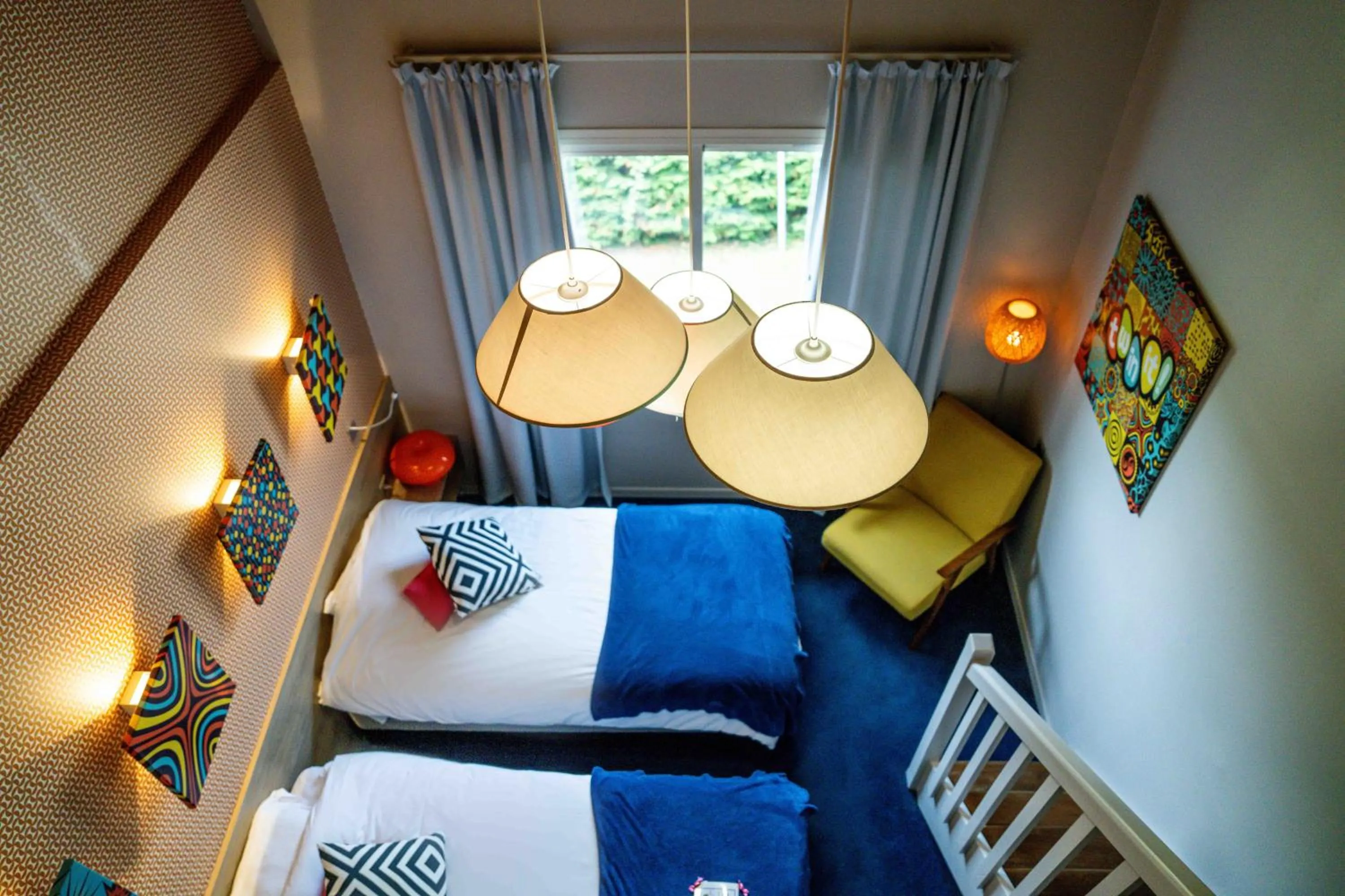 Bed in Logis Hôtel & Restaurant Ludik