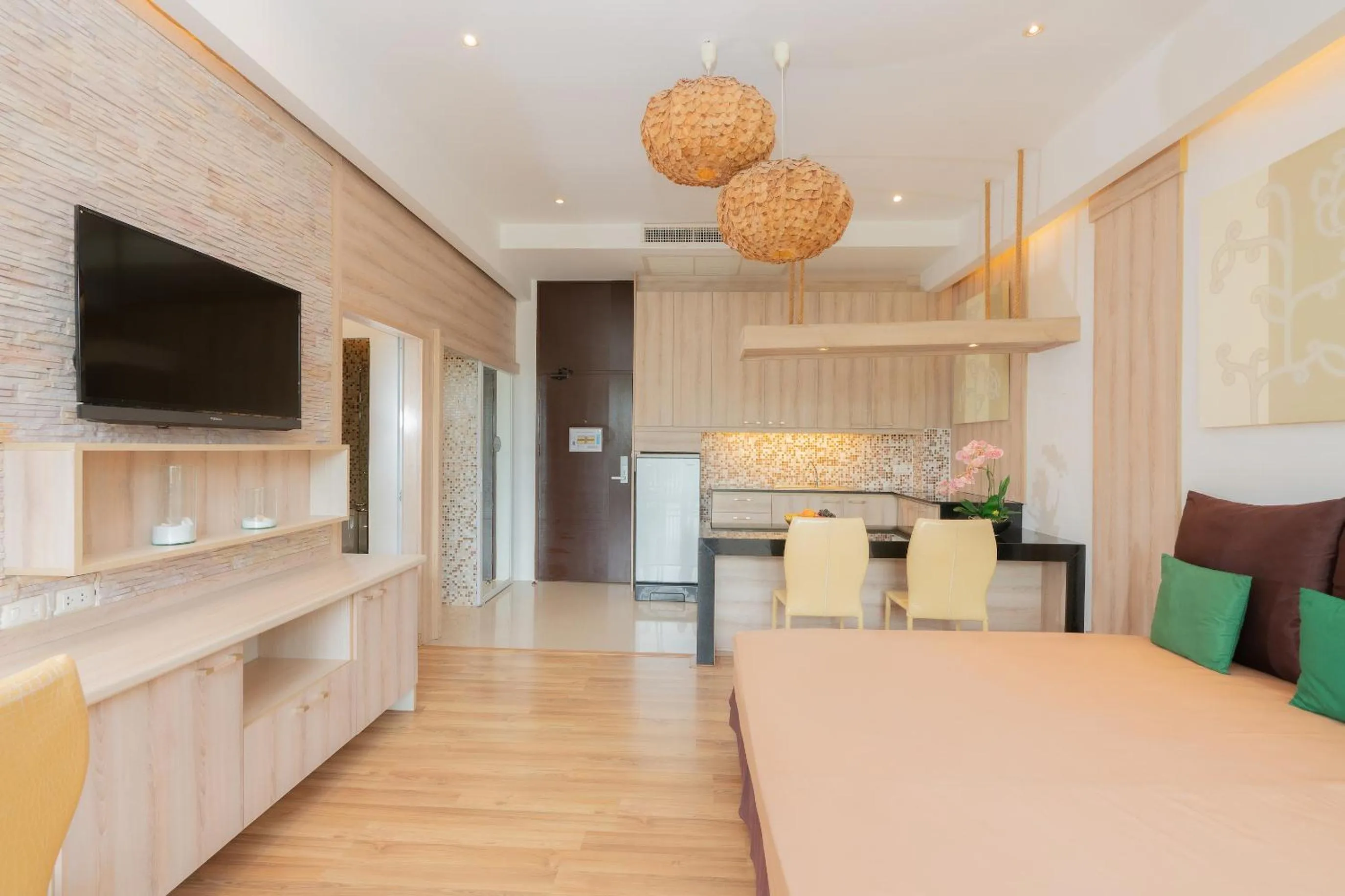 Living room in Dhevan Dara Beach Villa Kuiburi