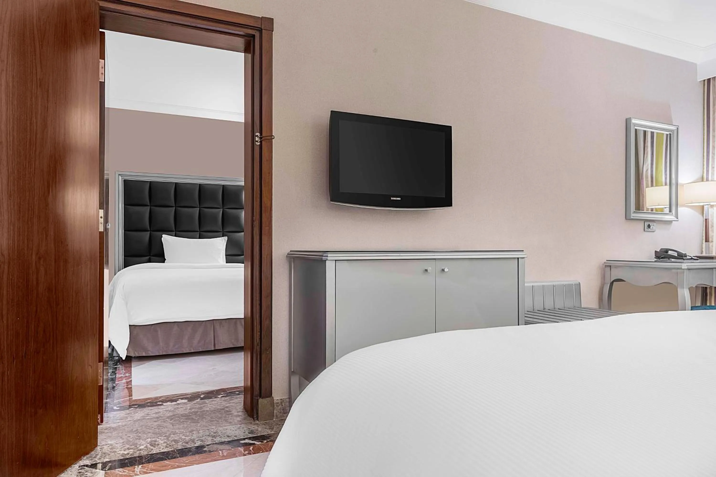 Bed in Hilton Alexandria Corniche Hotel