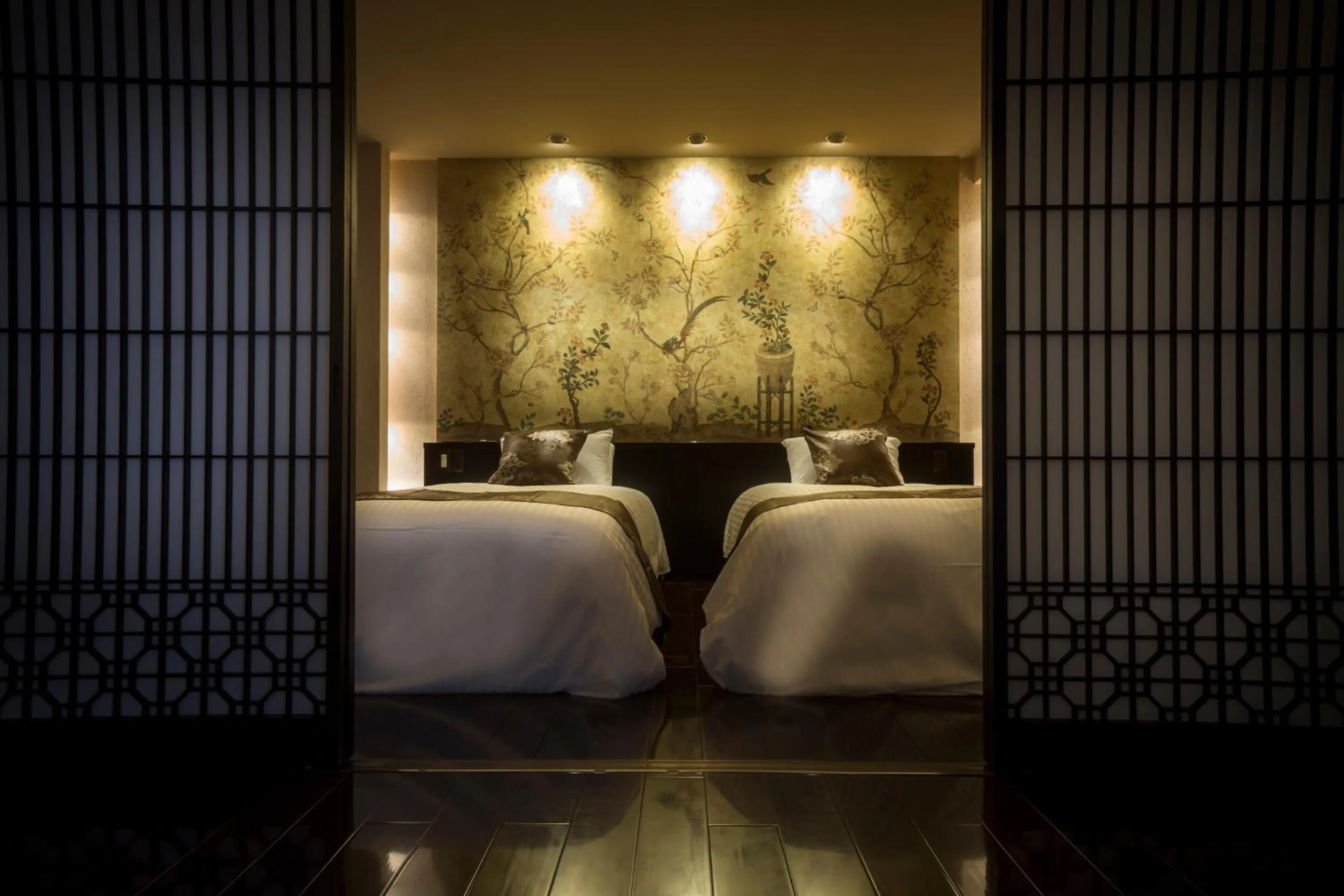 Photo of the whole room, Bed in Tateshina Shinyu Onsen