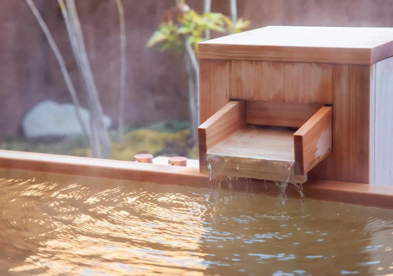 Open Air Bath in Tateshina Shinyu Onsen