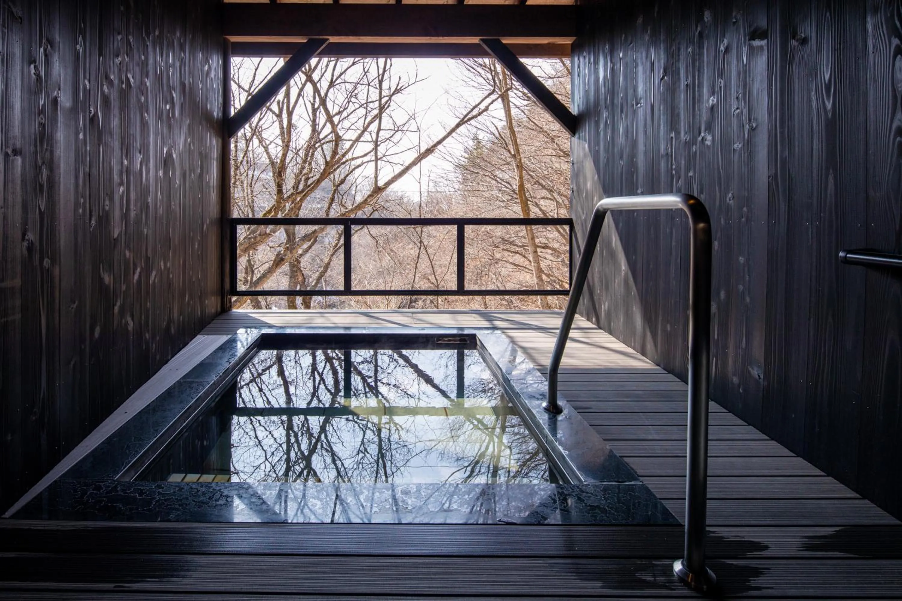 Open Air Bath in Tateshina Shinyu Onsen