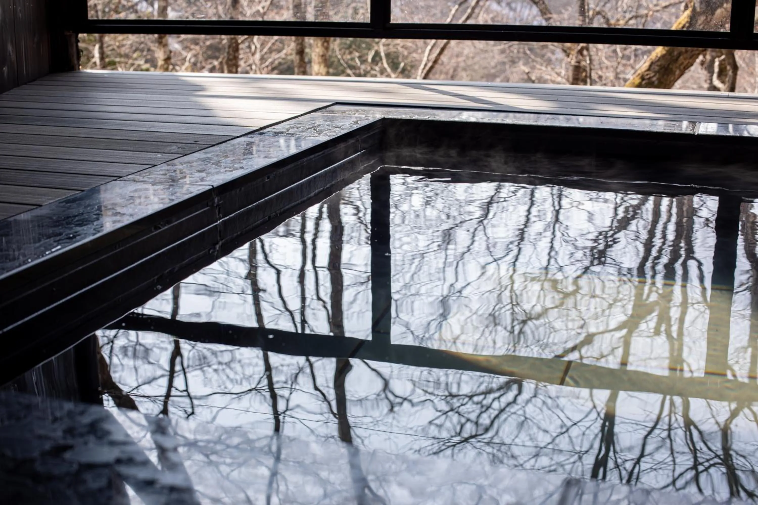 Open Air Bath in Tateshina Shinyu Onsen