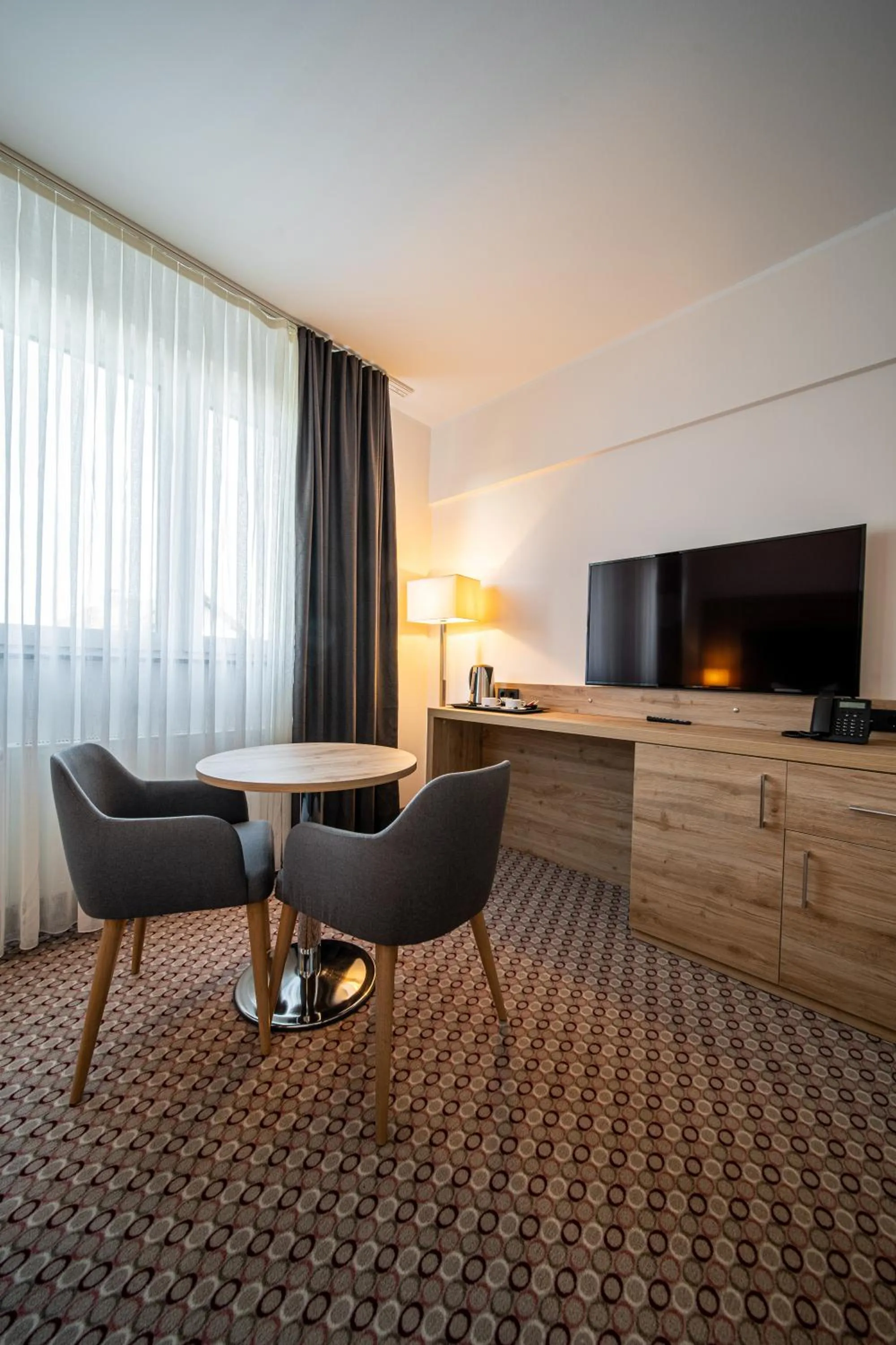 Seating area in EE Hotel